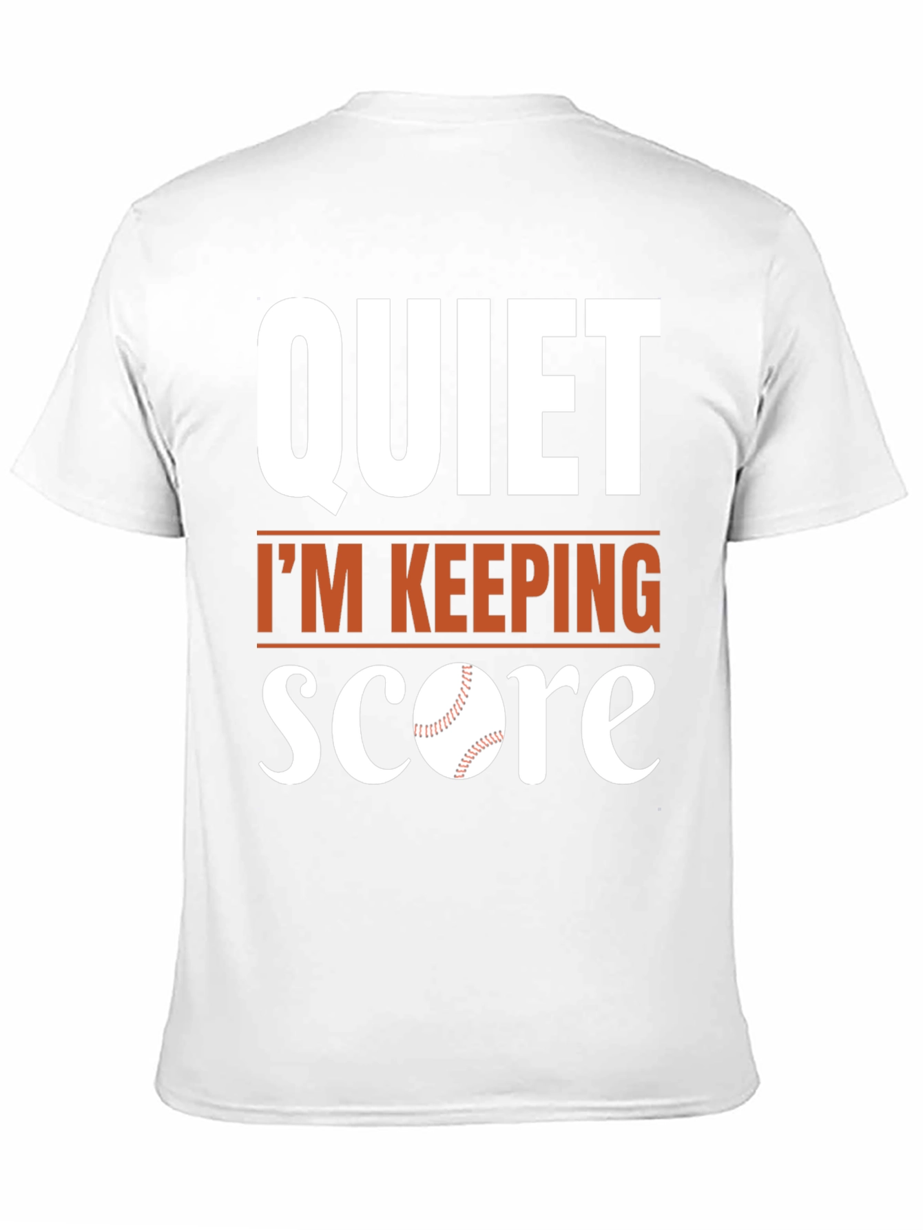 Black Quiet I'm Keeping Score Baseball T-Shirt view 11