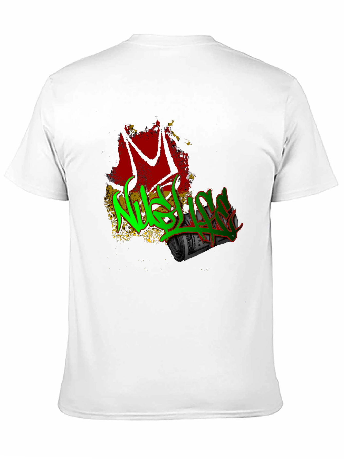 Black Graffiti Graphic Black T-Shirt view 11