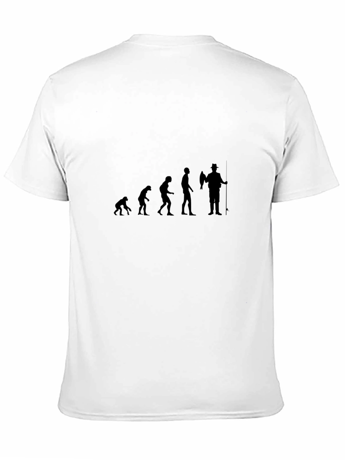 Black Evolution of Fishing Graphic Tee - Black Cotton T-Shirt view 11