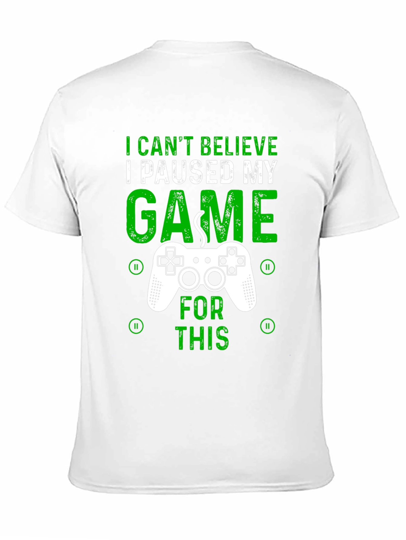 Black Gamer T-Shirt - I Paused My Game For This - Graphic Tee view 11