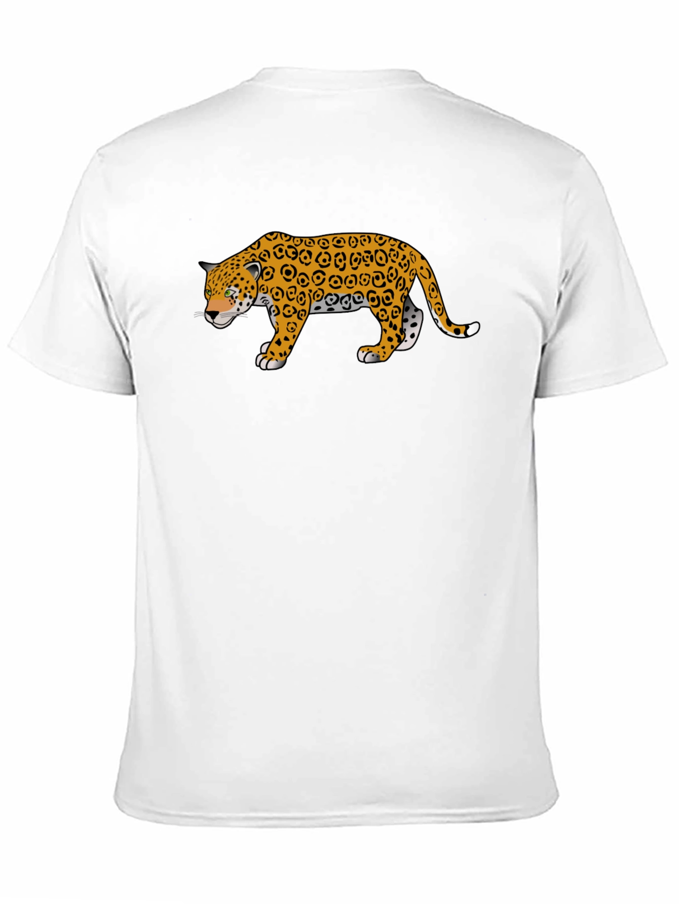 Black Jaguar Print Crew Neck Black T-Shirt view 11