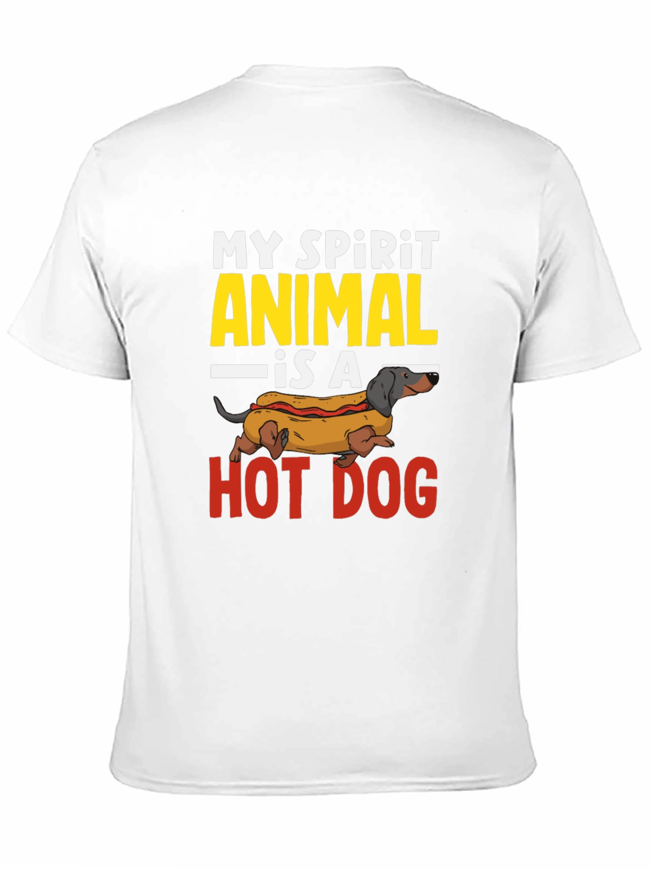 Black My Spirit Animal Hot Dog T-Shirt view 11