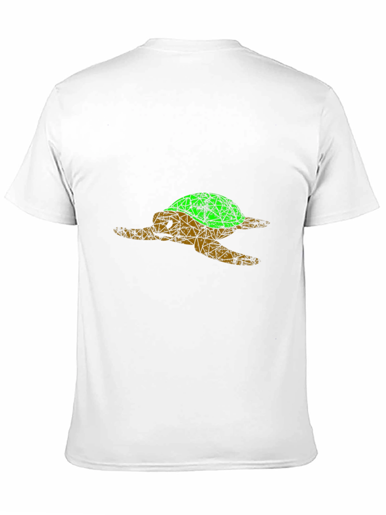 Black Geometric Turtle Graphic Tee - Black Casual Shirt view 11