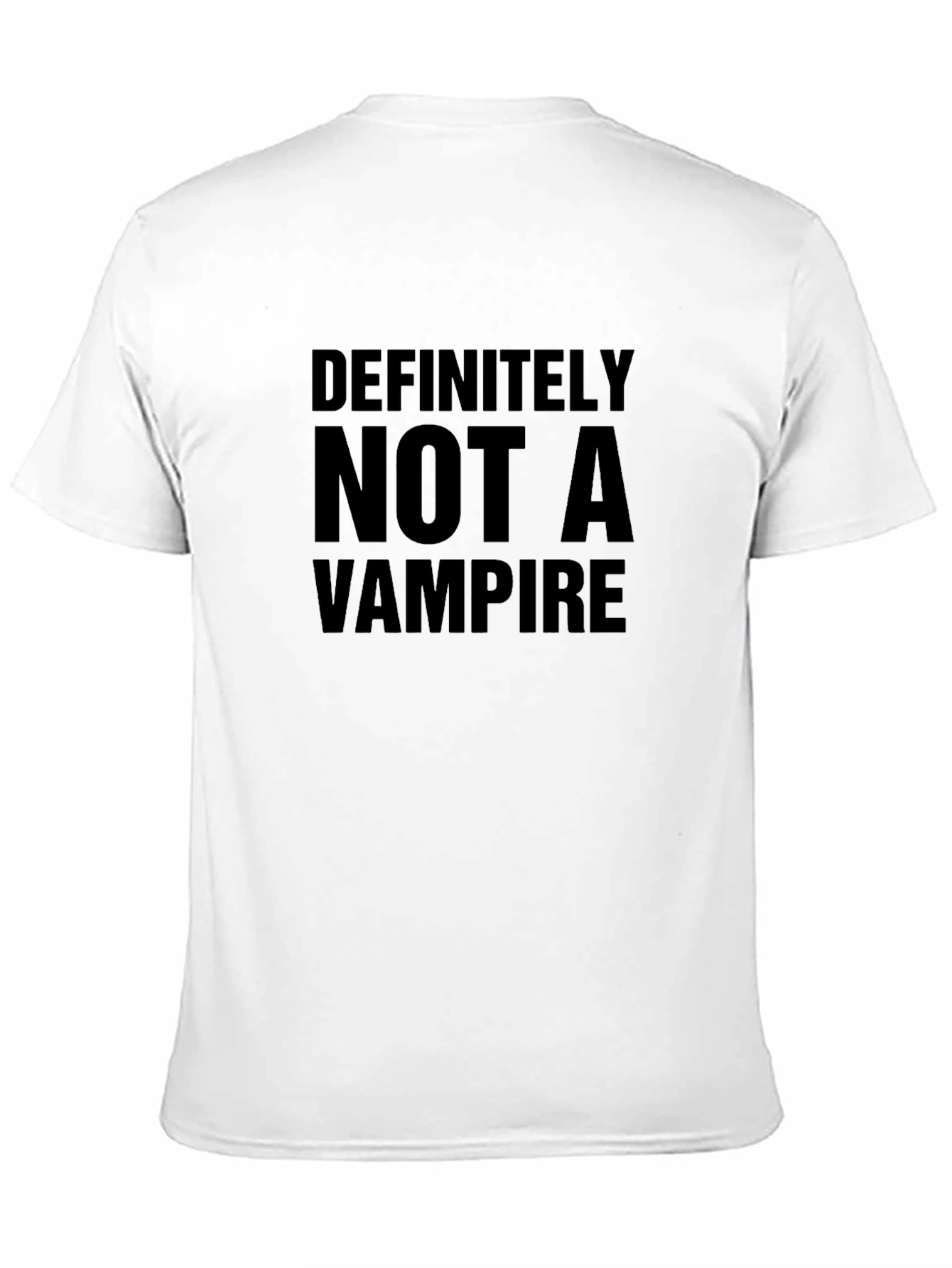 Black Definitely Not A Vampire T-Shirt - Funny Novelty Tee view 11