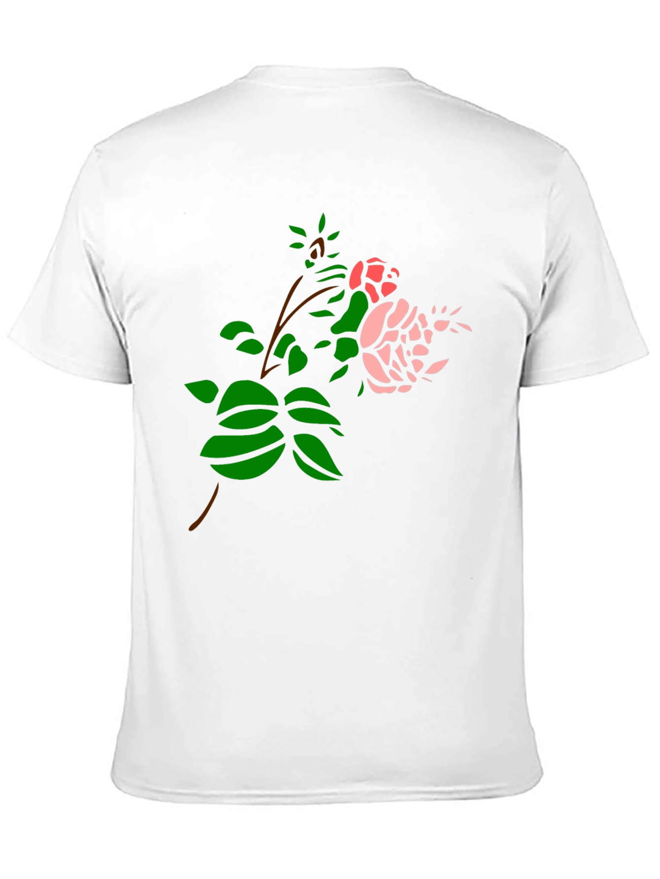 Black Black T-Shirt with Rose Design view 11
