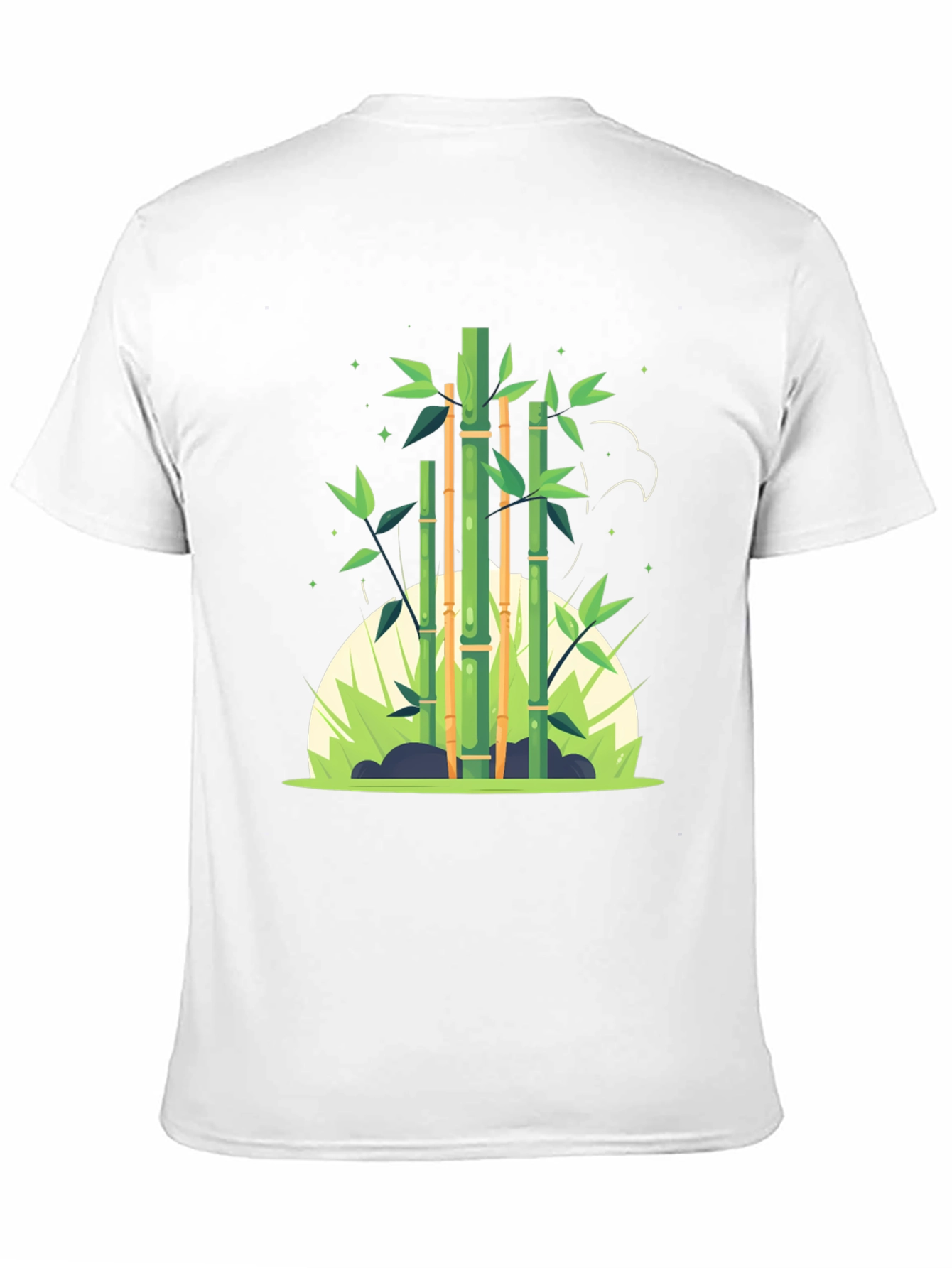 Black Bamboo Graphic Black Tee - Nature Inspired Design view 11