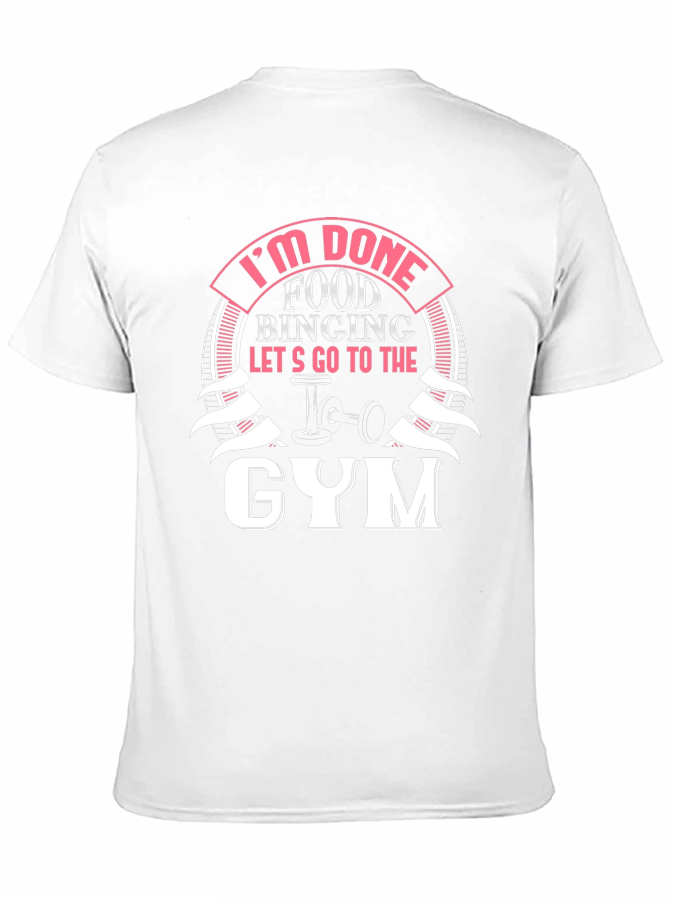 Black I'm Done Food Binging Gym T-Shirt view 11