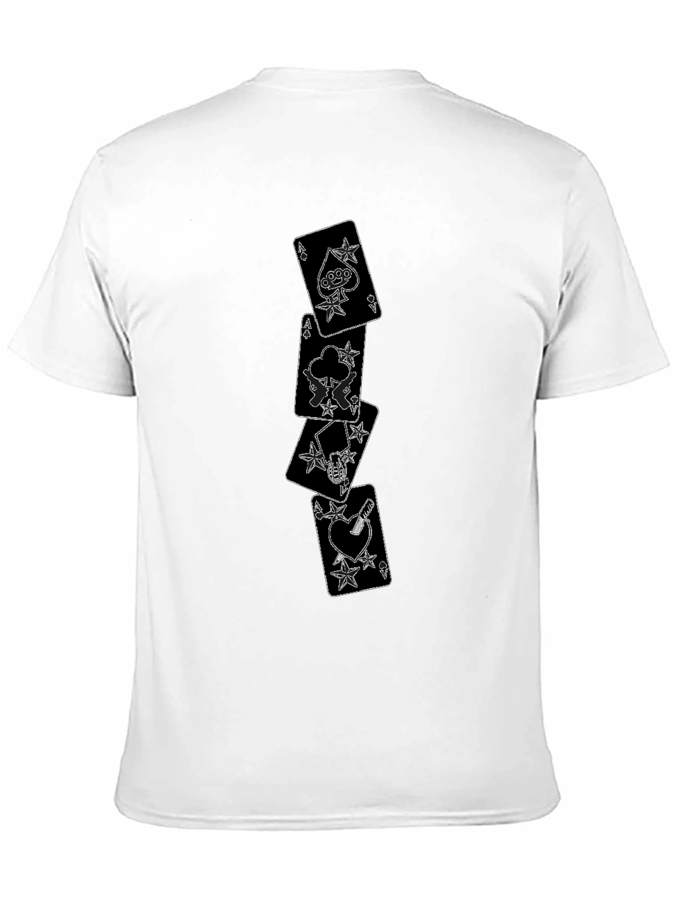 Black Ace Card Graphic Black T-Shirt view 11