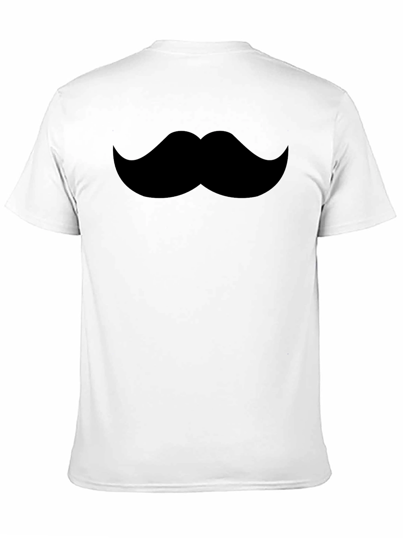Black Mustache Graphic Tee - Black Crew Neck T-Shirt view 11