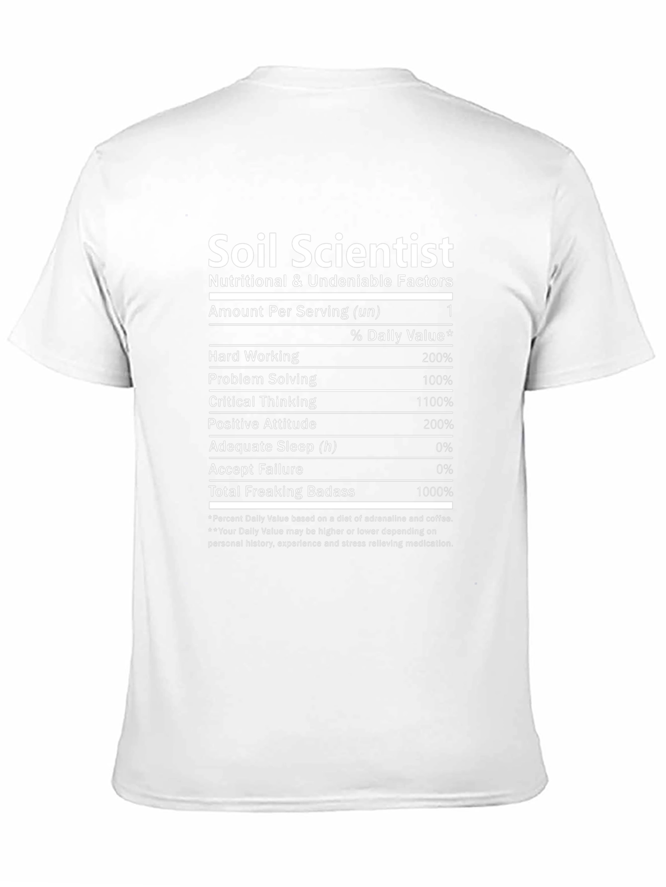 Black Soil Scientist Nutrition Facts T-Shirt view 11