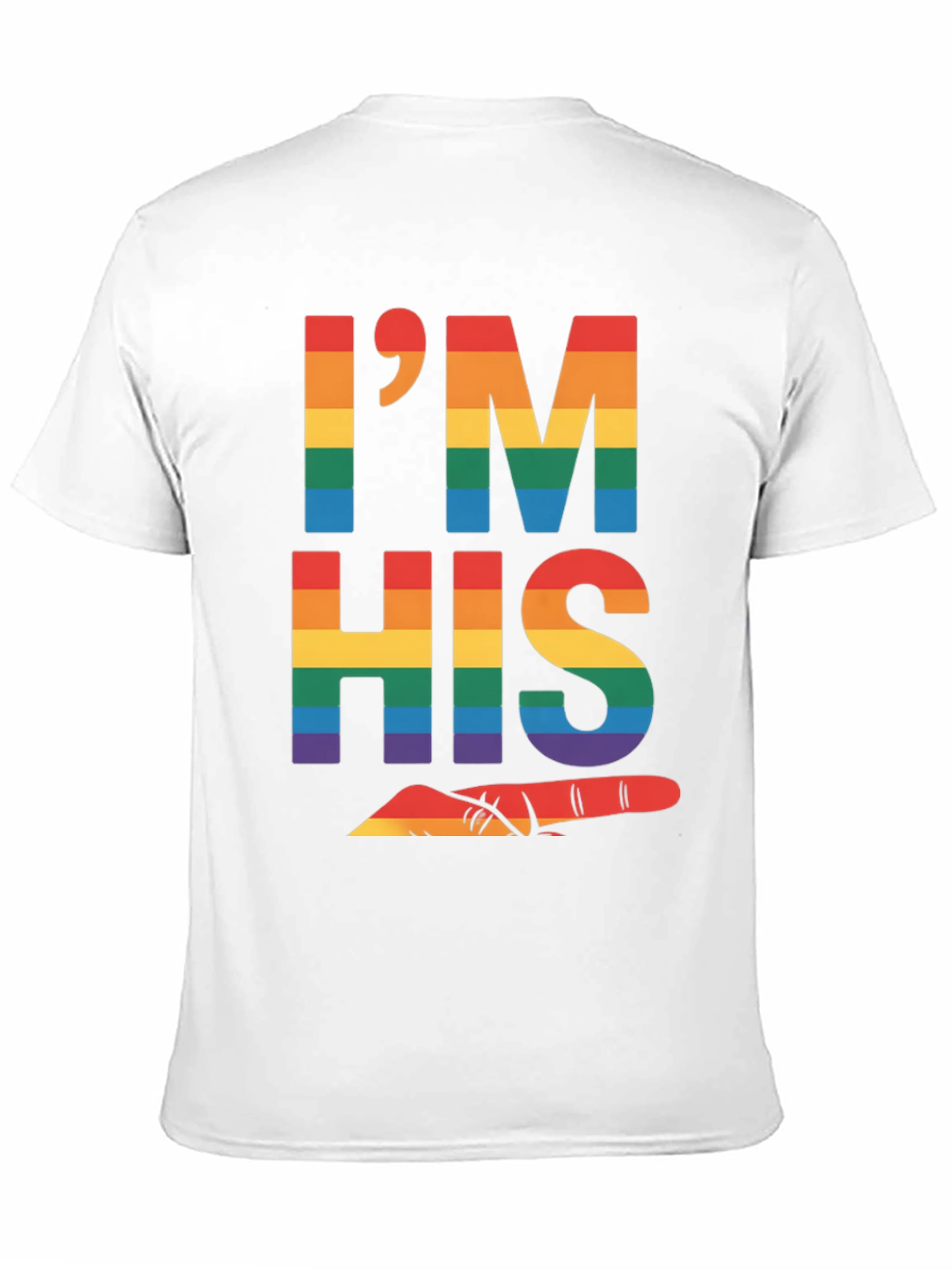 Black Pride 'I'm His' Rainbow Graphic Tee view 11