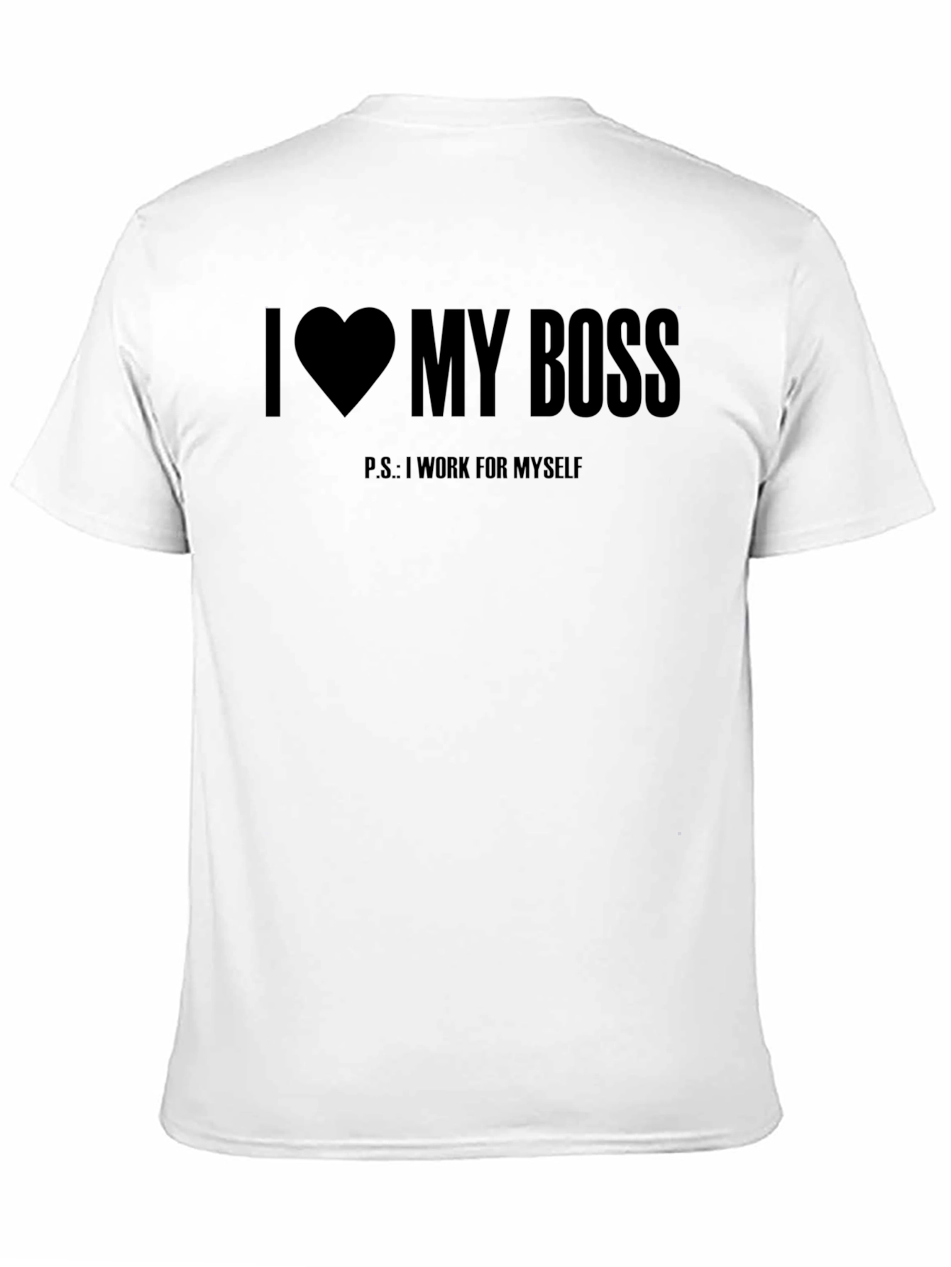 Black I Heart My Boss Funny T-Shirt view 11