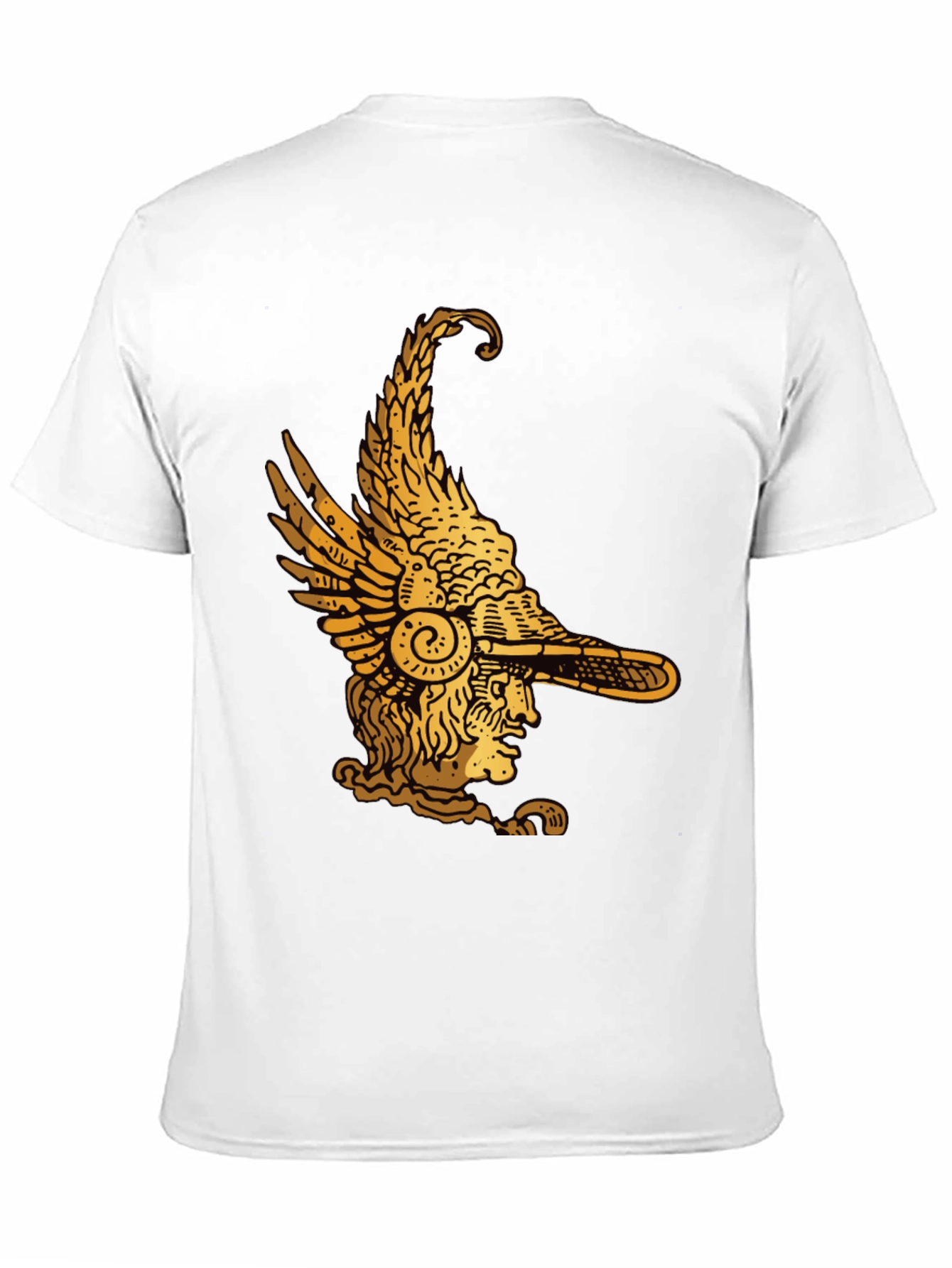 Black Winged Helmet Graphic Tee - Black Cotton view 11