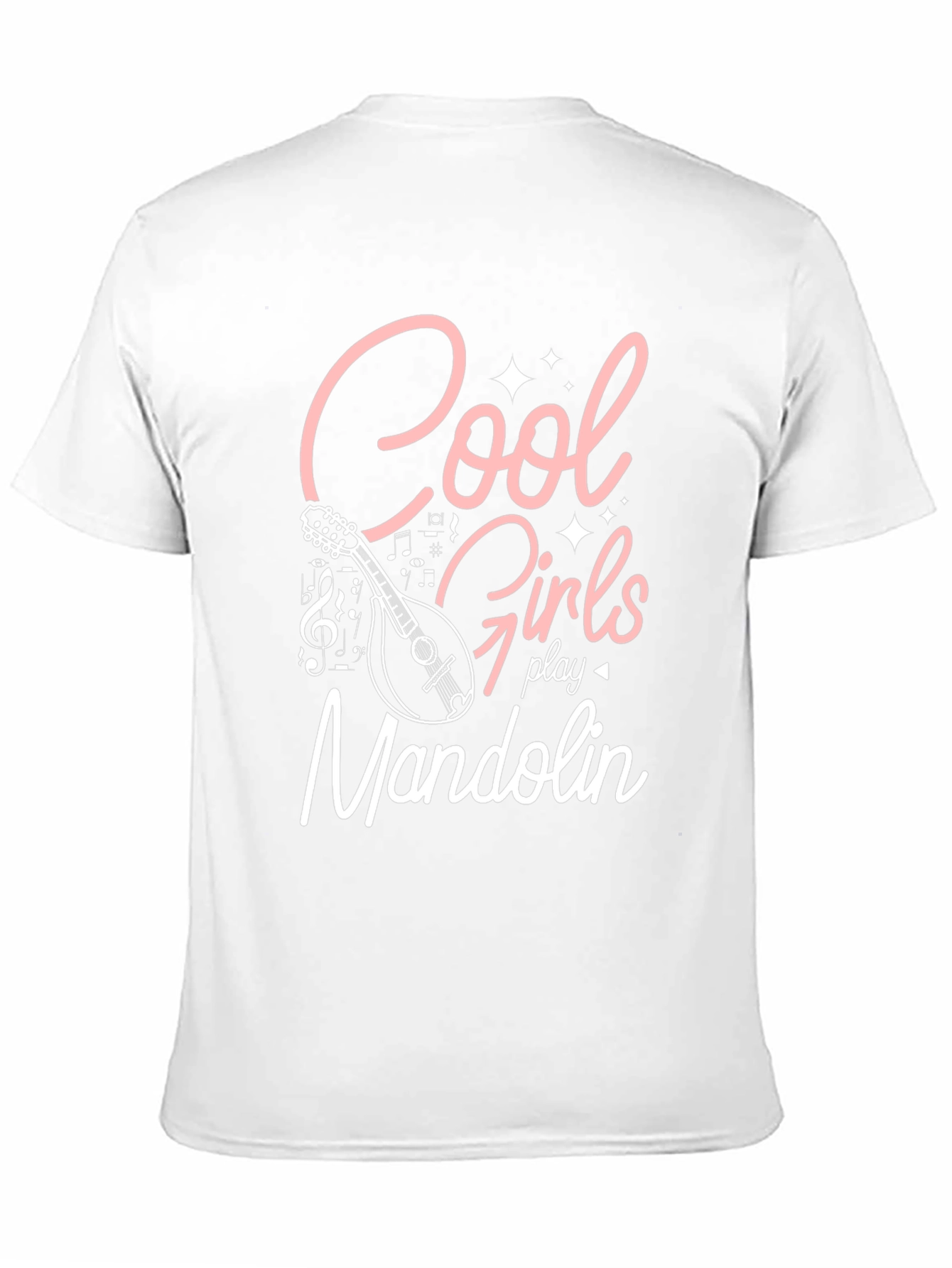 Black Cool Girls Play Mandolin Black Graphic Tee view 11
