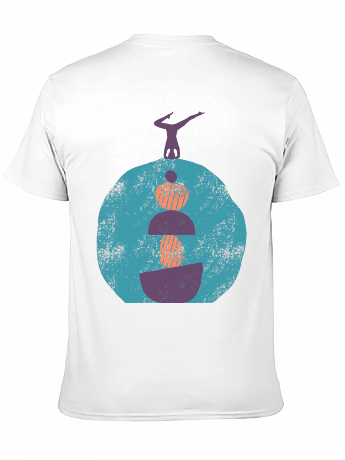 Black Abstract Balance Black T-Shirt view 11