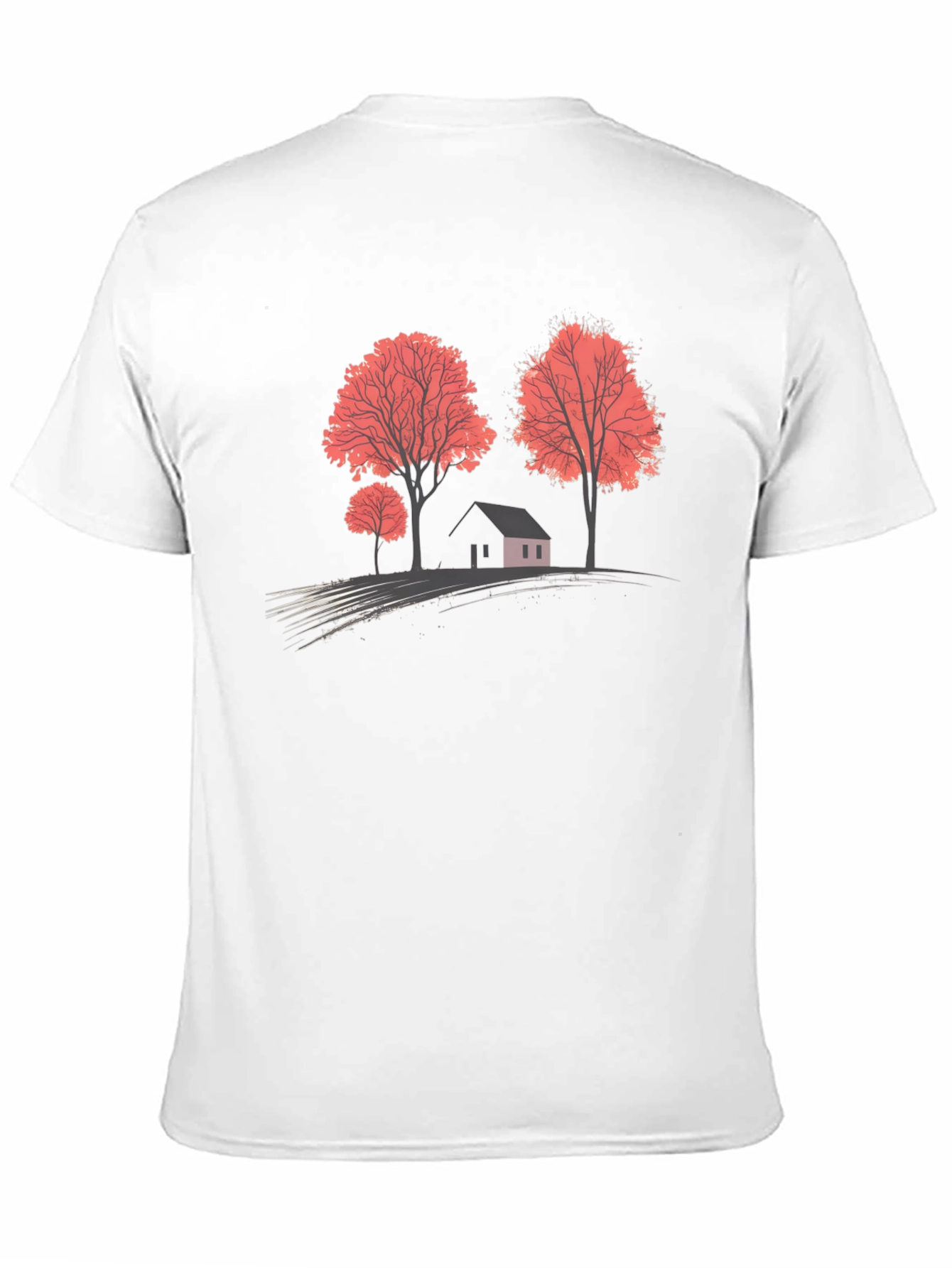 Black Nature Scene Graphic T-Shirt - Black view 11
