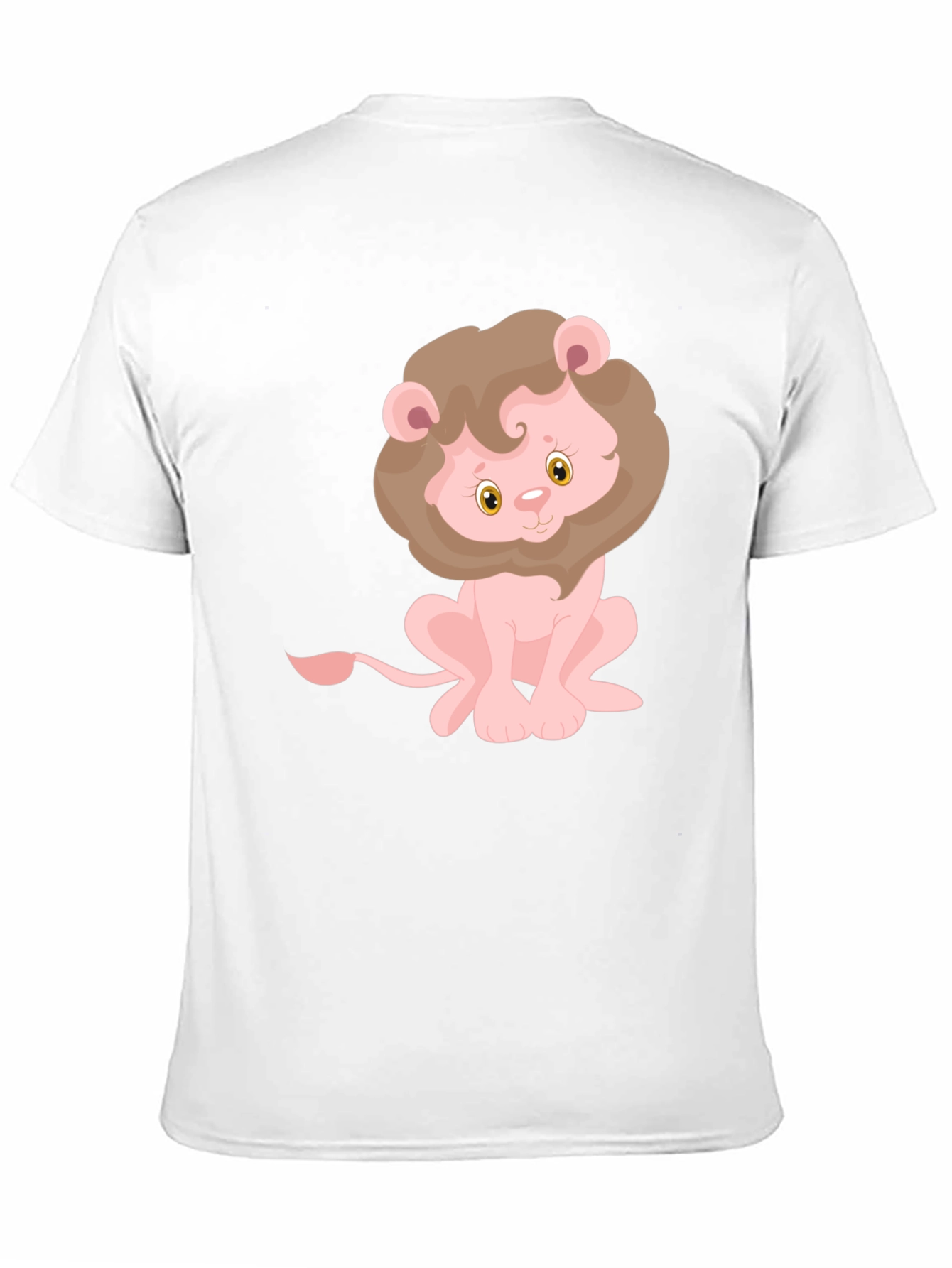 Black Cute Lion Graphic Tee - Black Cotton T-Shirt view 11