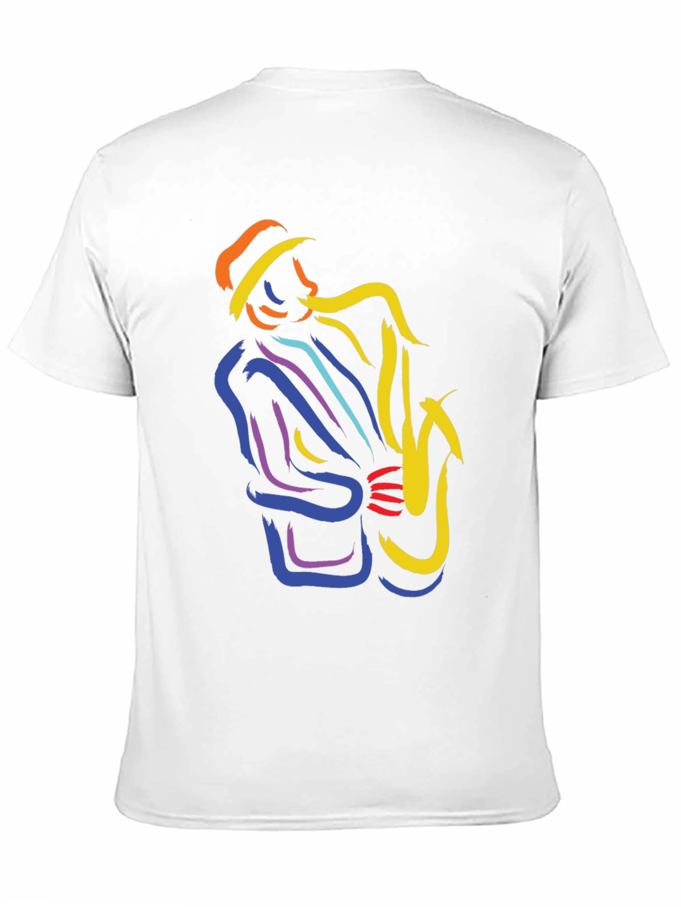 Black Jazz Player Graphic Tee - Stylish Music Lover T-Shirt view 11