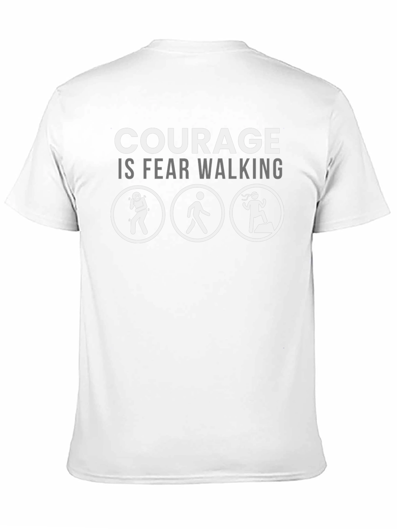 Black Courage is Fear Walking Graphic T-Shirt view 11