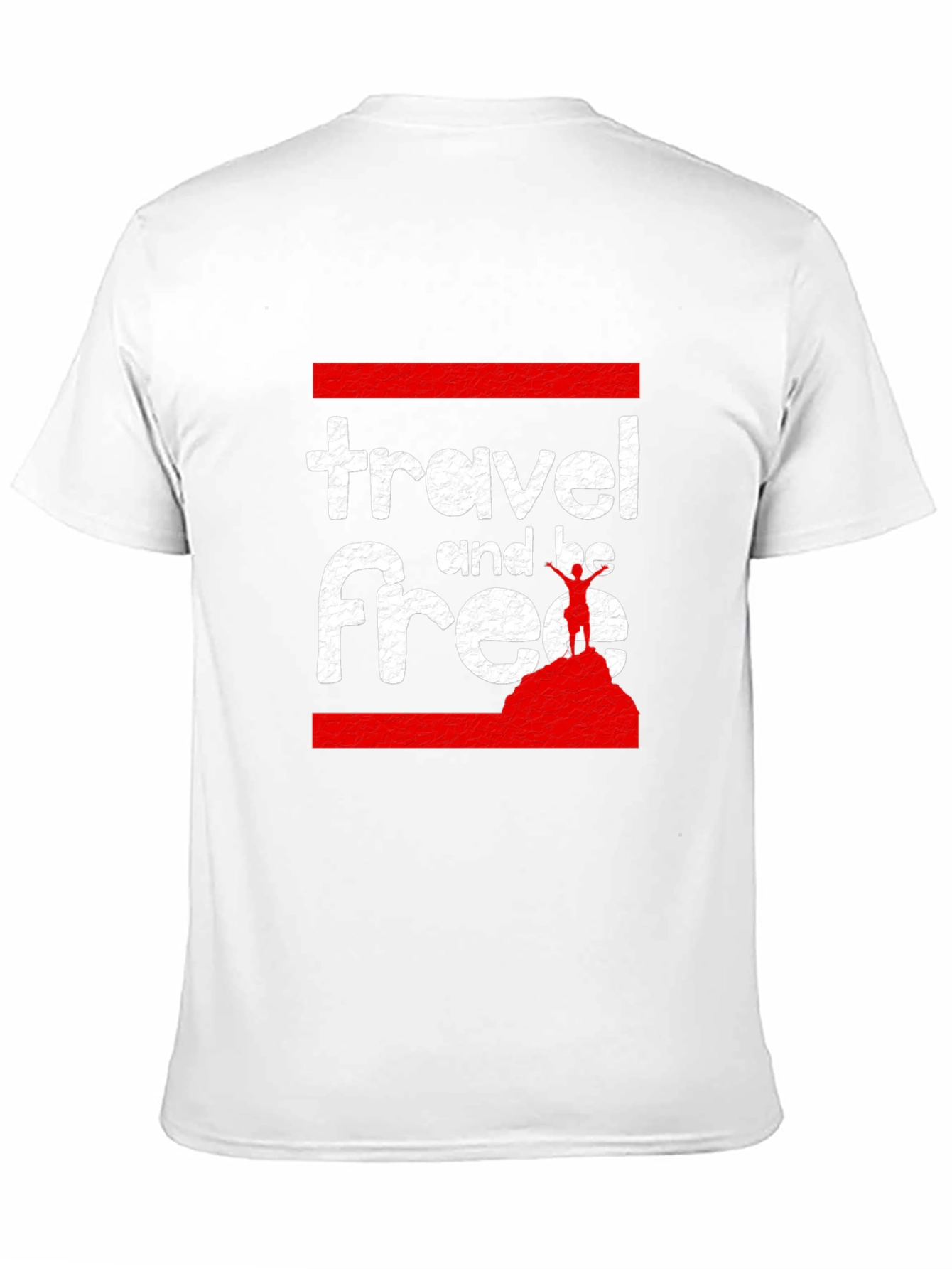 Black Travel and Be Free Black Graphic Tee view 11