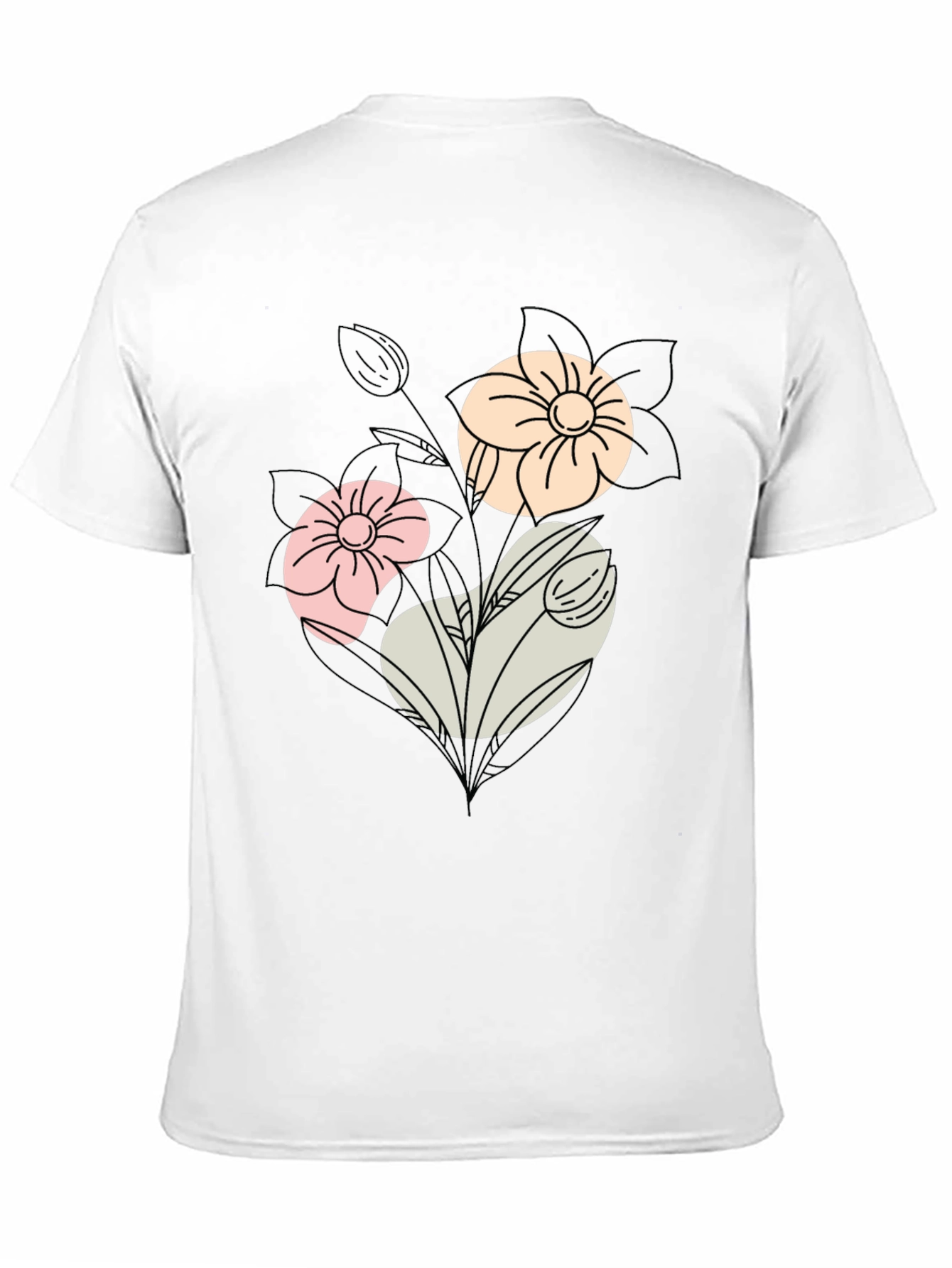 Black Floral Graphic Print Black T-Shirt view 11