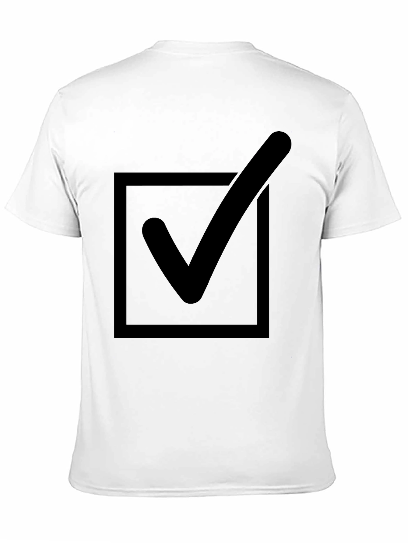 Black Check Box T-Shirt - Black Cotton Blend Tee view 11