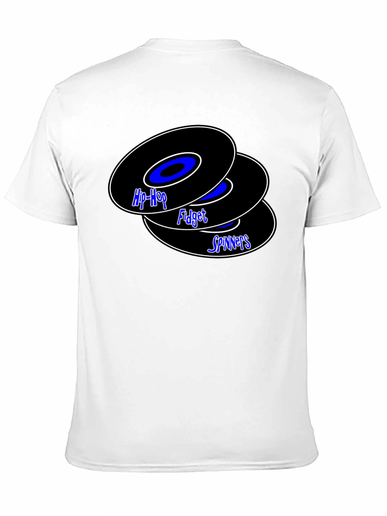 Black Hip-Hop Fidget Spinners Black T-Shirt view 11