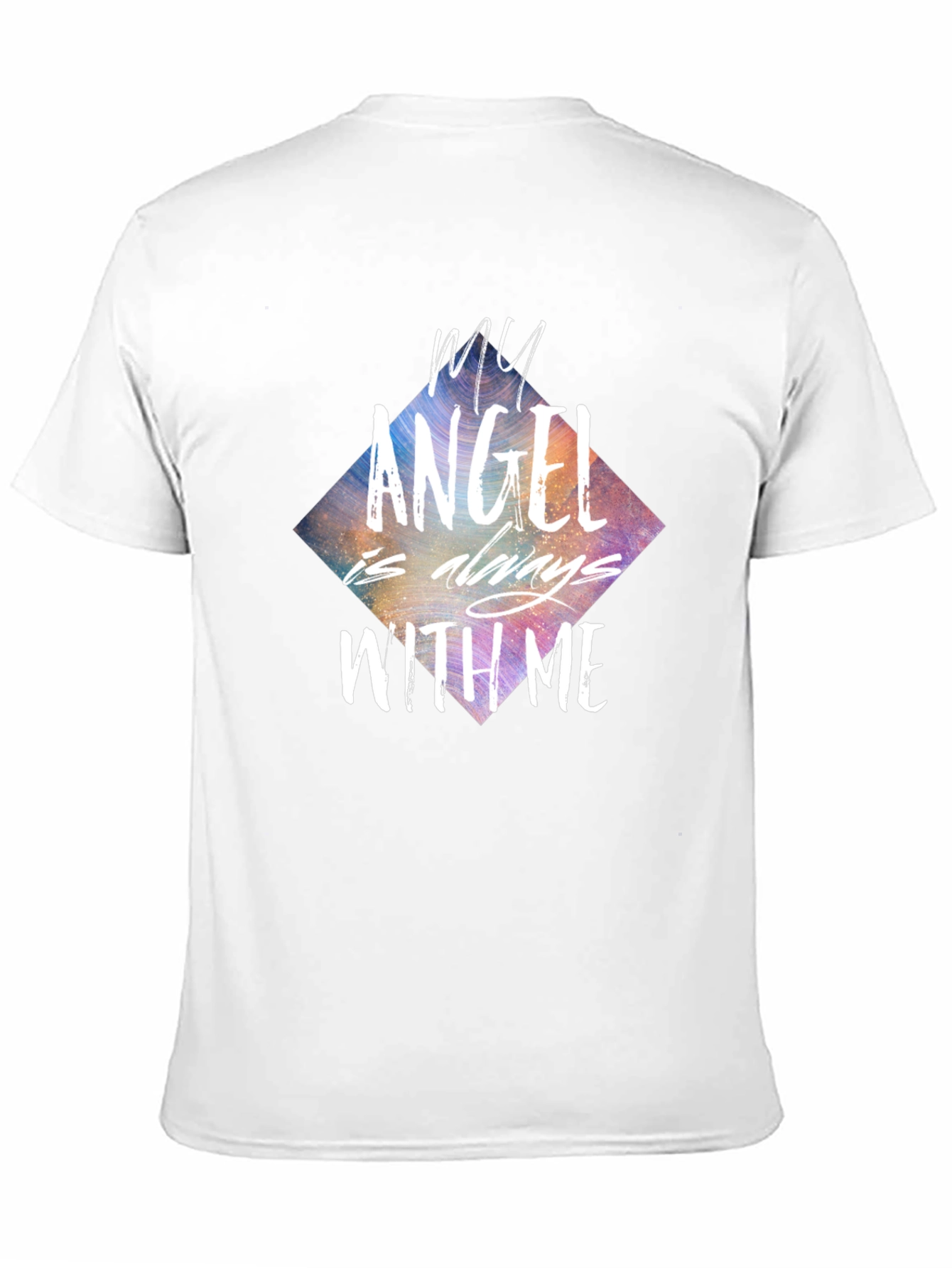 Black My Angel Is Always With Me Graphic Tee view 11