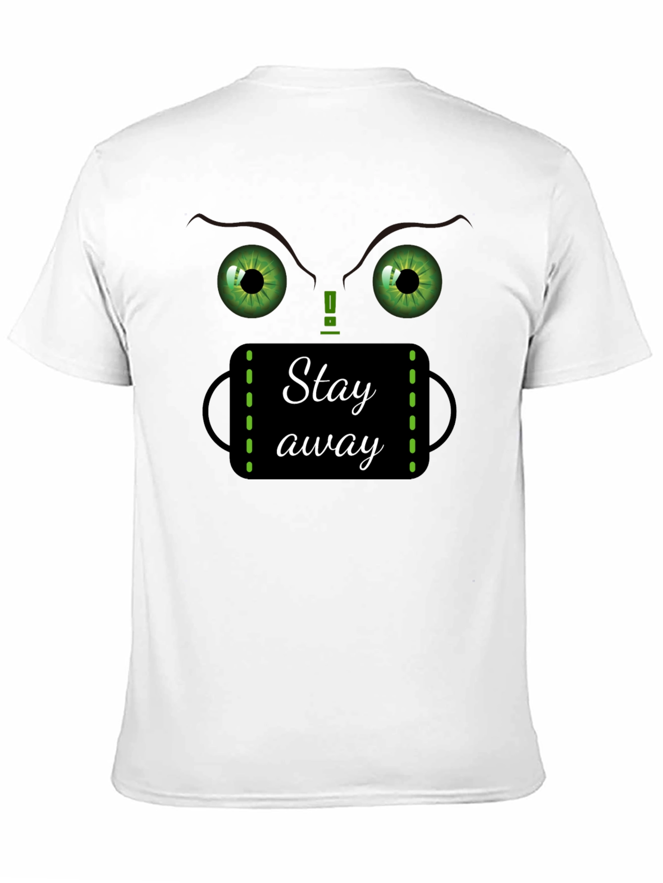 Black Stay Away Graphic T-Shirt - Funny Novelty Tee view 11