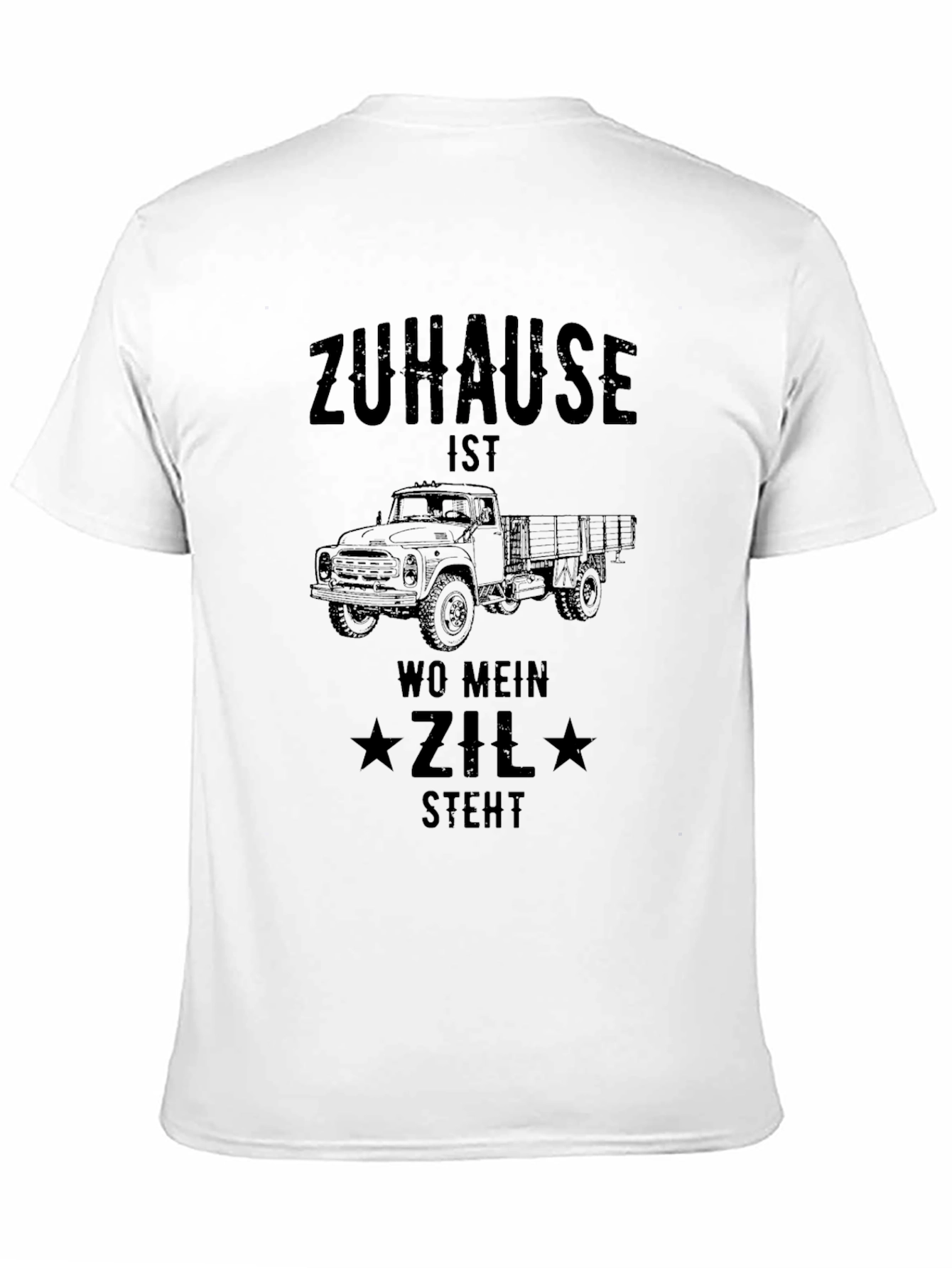 Black Zuhause Truck T-Shirt - Black, Novelty Graphic Tee view 11