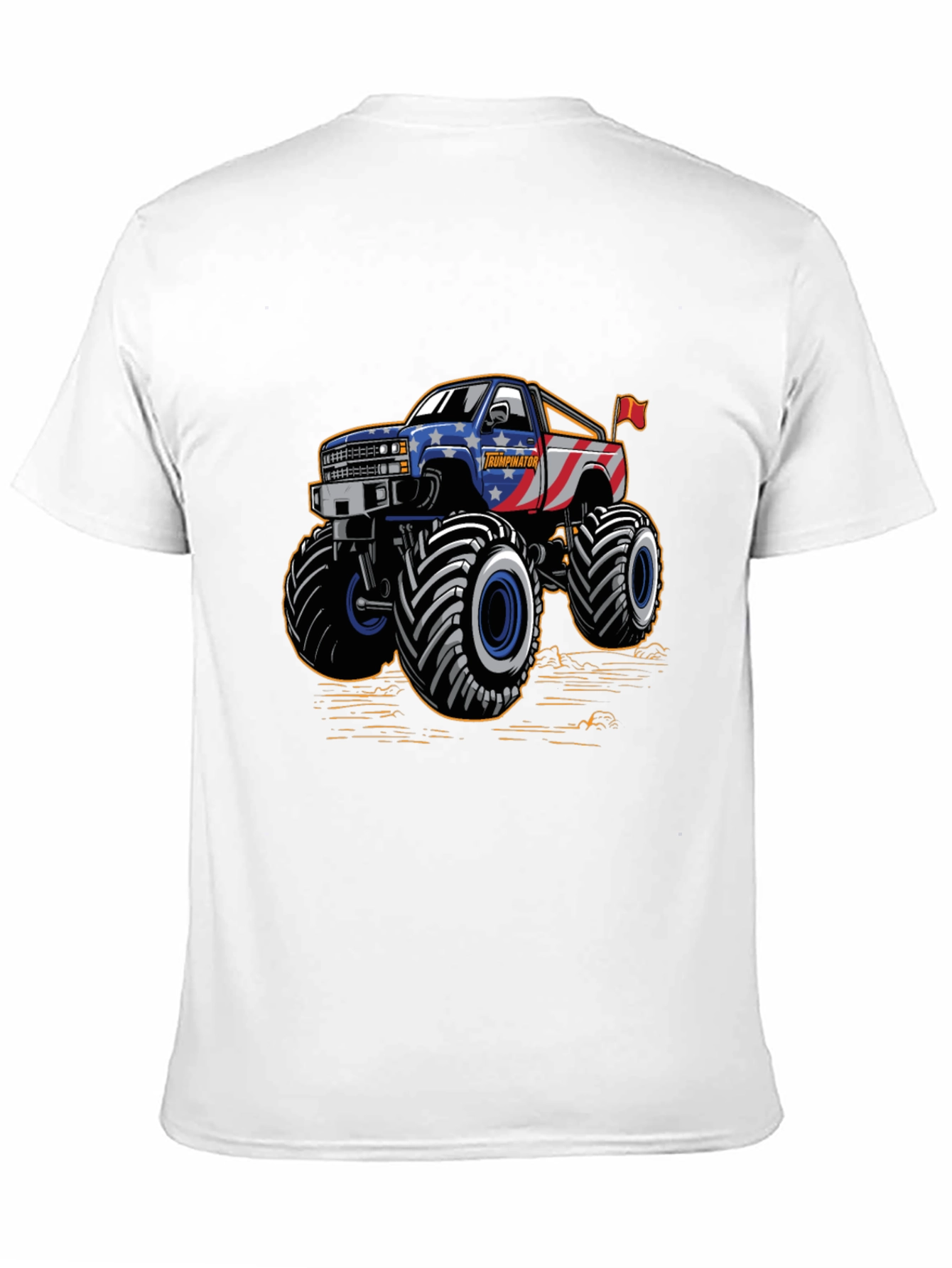 Black Monster Truck Tee - Patriotic USA Design view 11