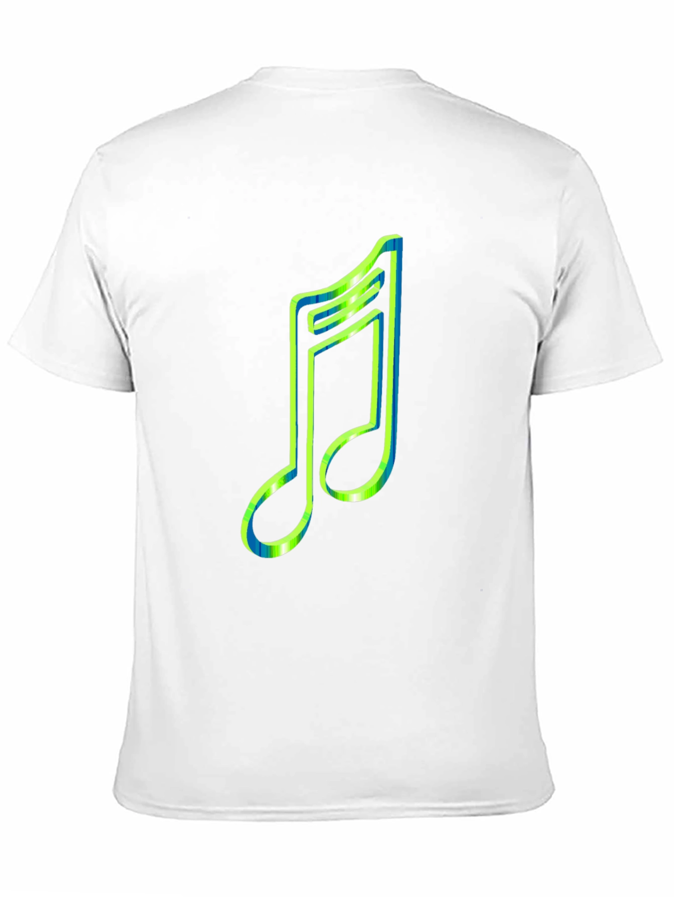 Black Neon Music Note Graphic Tee - Stylish Black T-Shirt view 11