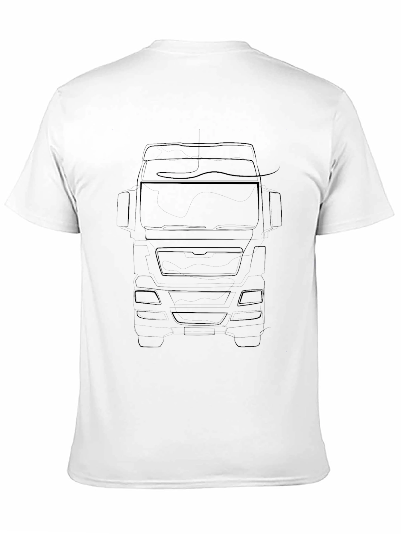 Black Truck Outline Graphic Tee - Black view 11