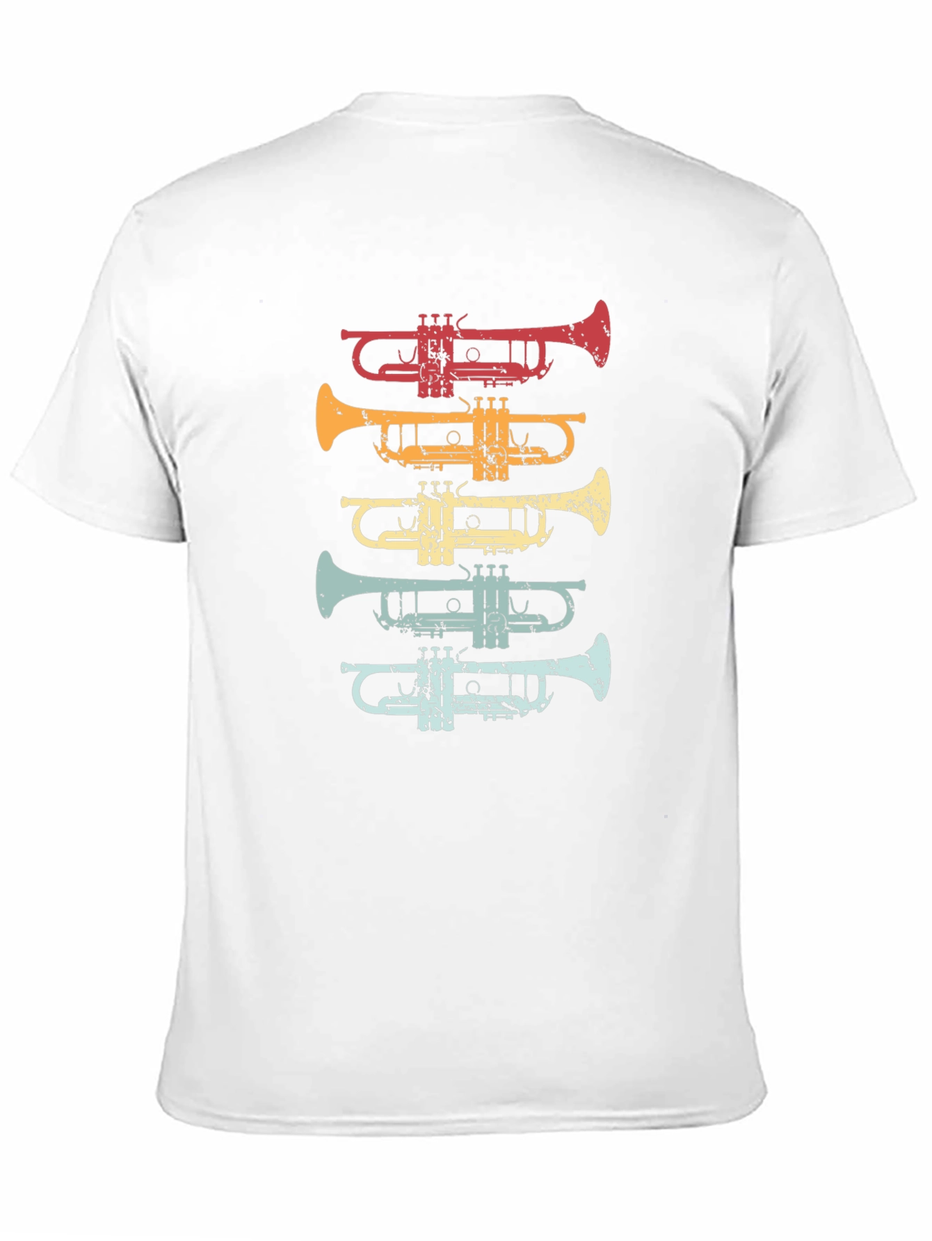 Black Retro Trumpet Graphic Tee - Musical Instrument T-Shirt view 11