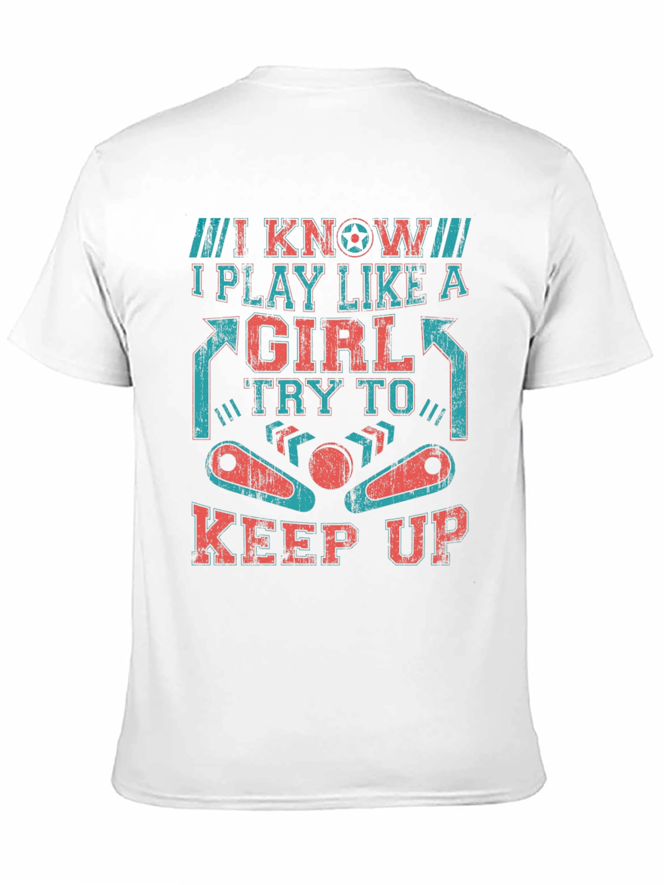 Black I Know I Play Like A Girl Pinball T-Shirt view 11