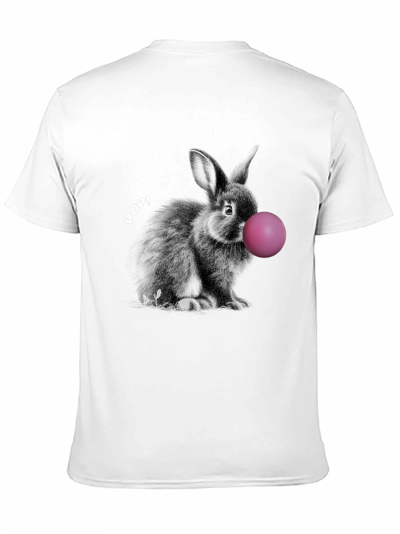 Black Rabbit Bubble Gum Pop Graphic T-Shirt view 11