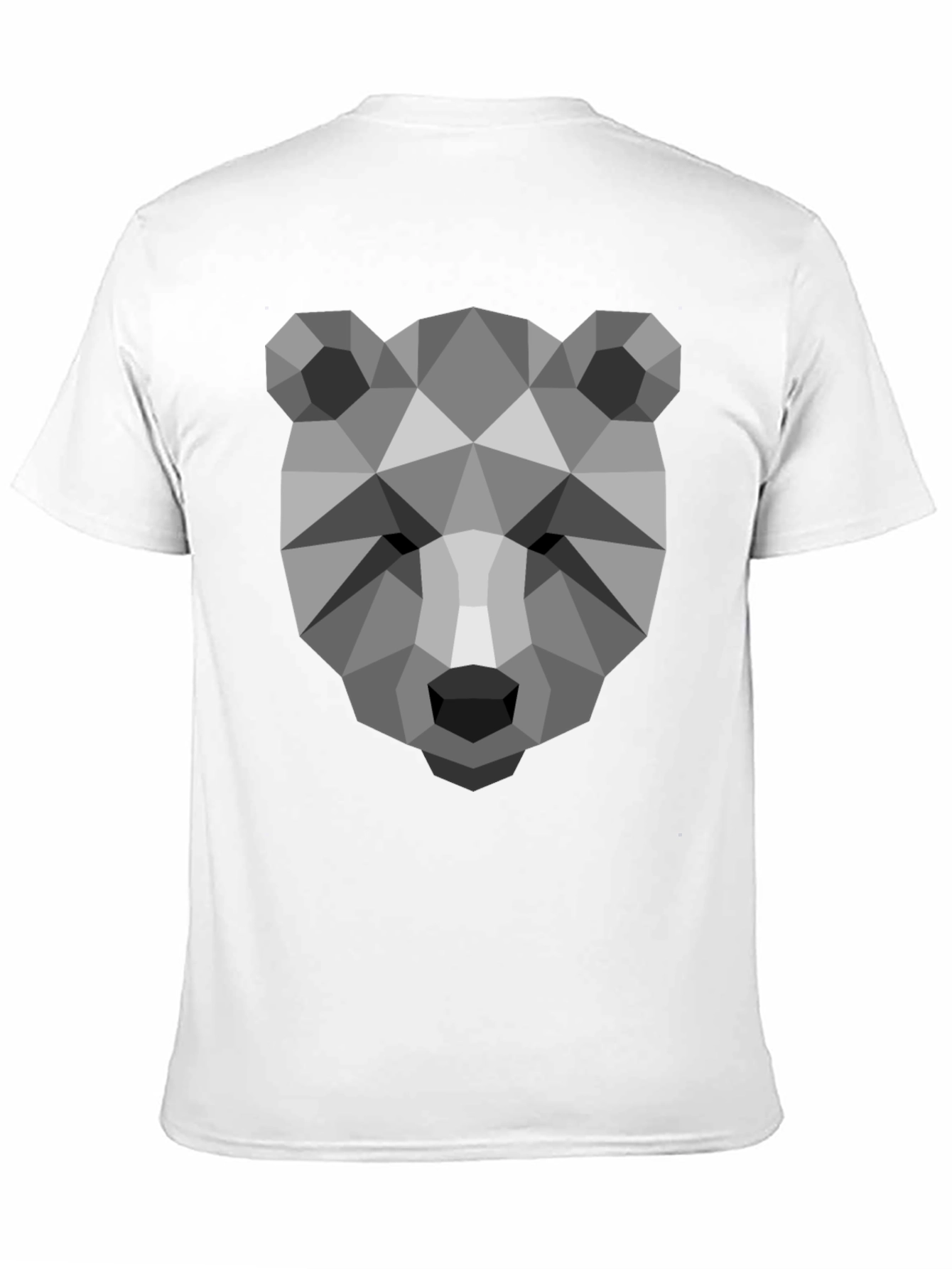 Black Geometric Bear Head T-Shirt - Modern Graphic Tee view 11