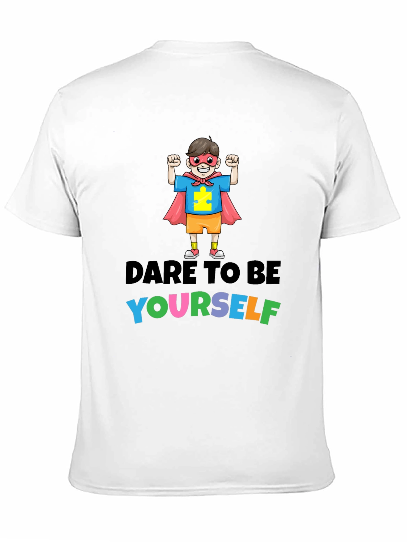 Black Dare to Be Yourself Autism Awareness T-Shirt view 11