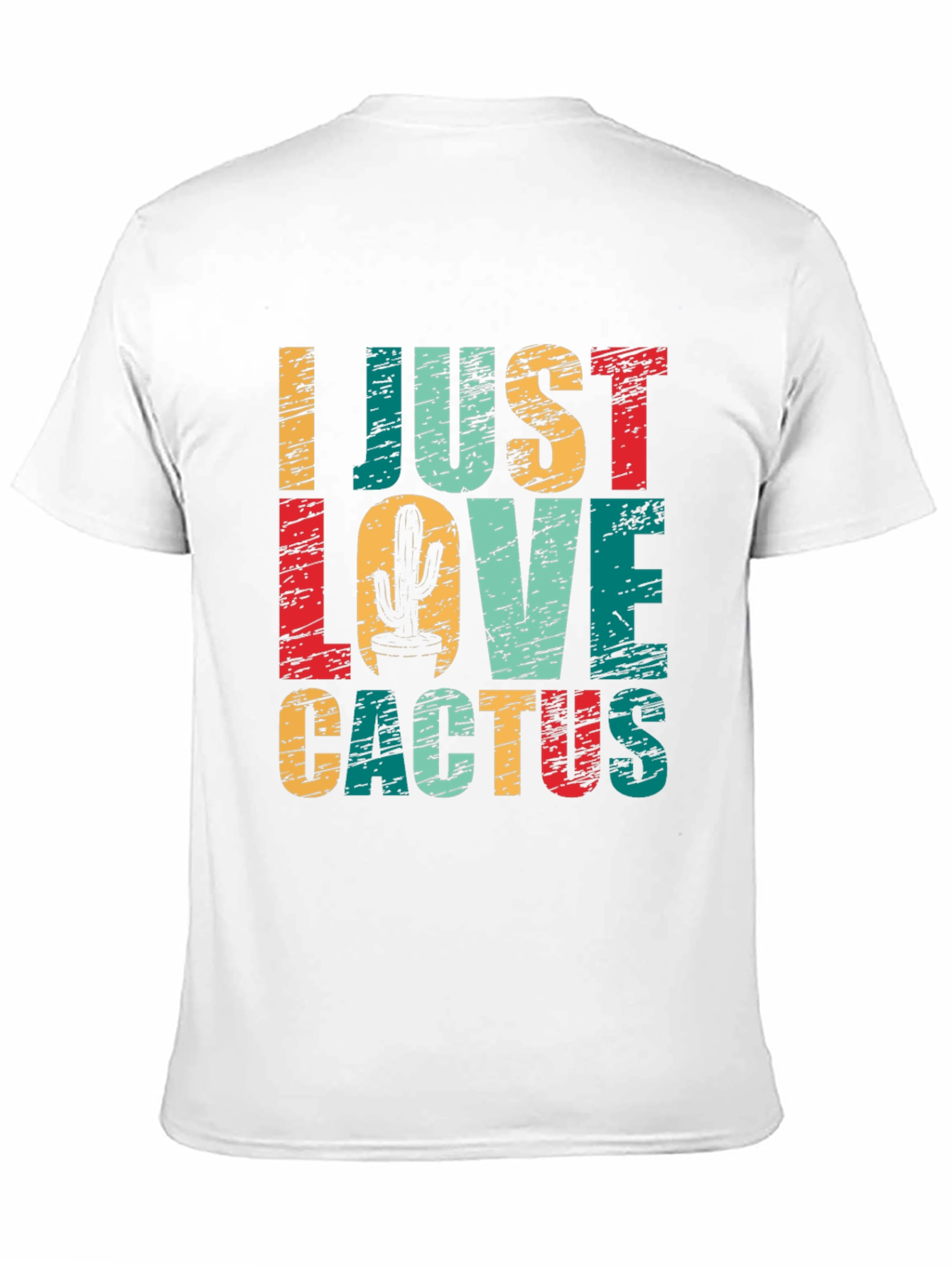 Black I Just Love Cactus Graphic T-Shirt - Unisex Cotton Tee view 11