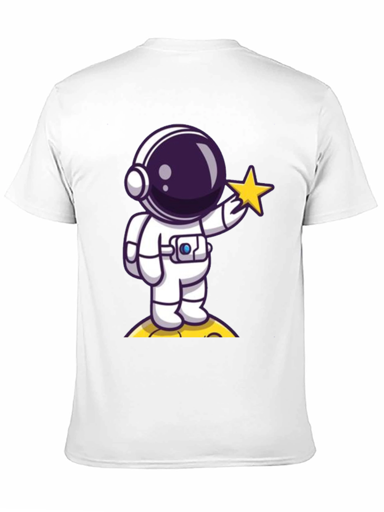 Black Astronaut Holding Star Graphic T-Shirt view 11