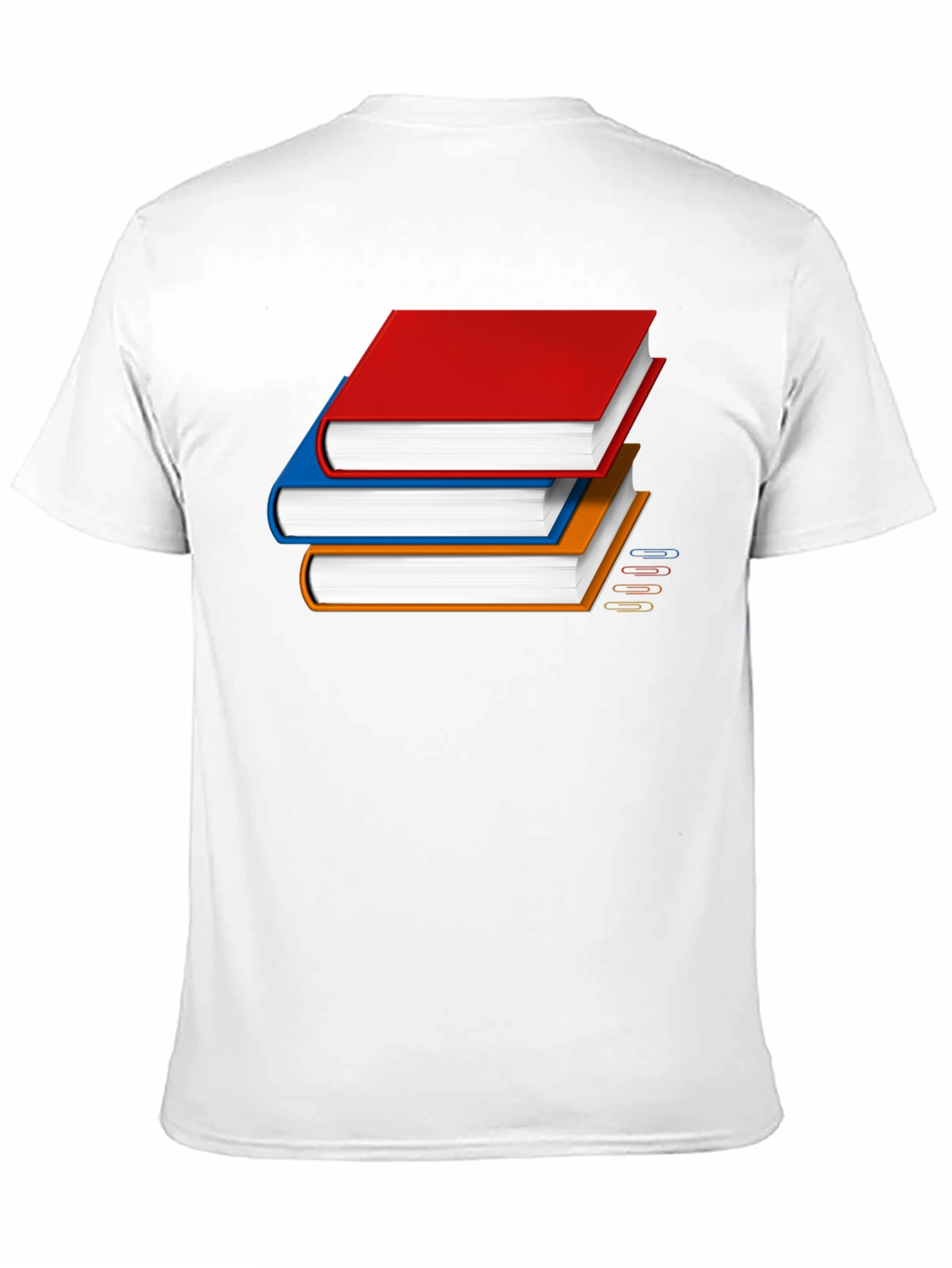 Black Book Stack Graphic T-Shirt - Novelty Reader Tee view 11