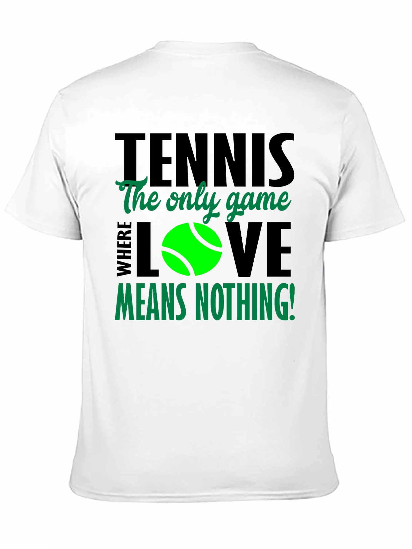 Black Tennis Love Means Nothing T-Shirt view 11