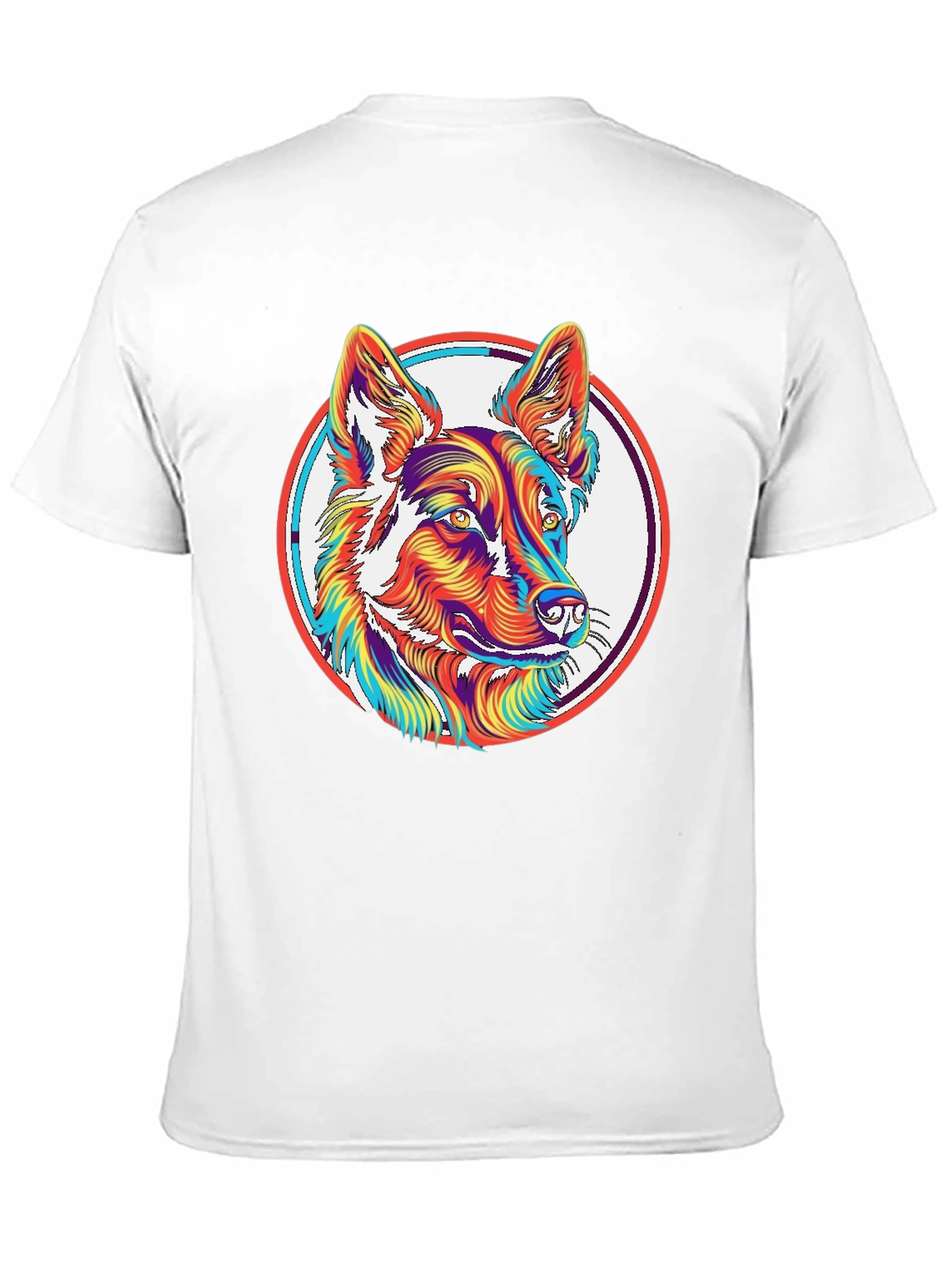 Black Psychedelic Dog Graphic T-Shirt view 11