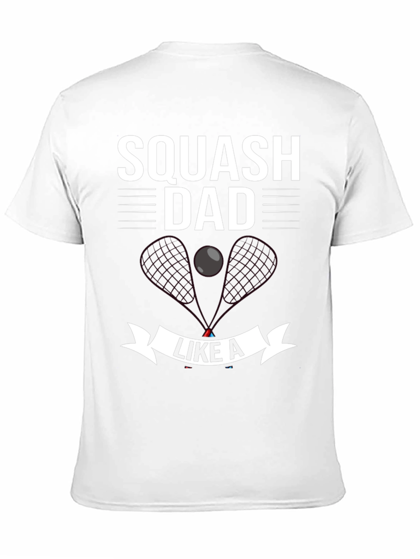 Black Squash Dad Graphic T-Shirt for Squash Lovers view 11
