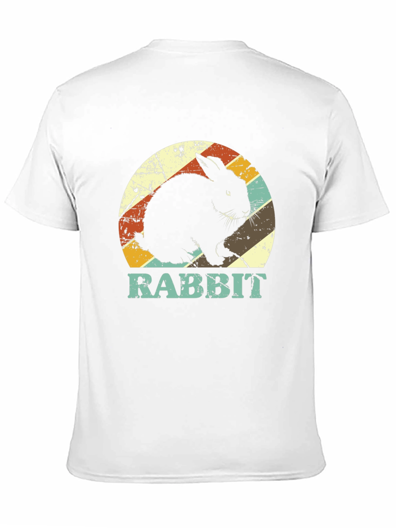 Black Retro Rabbit Graphic Tee - Vintage Style T-Shirt view 11