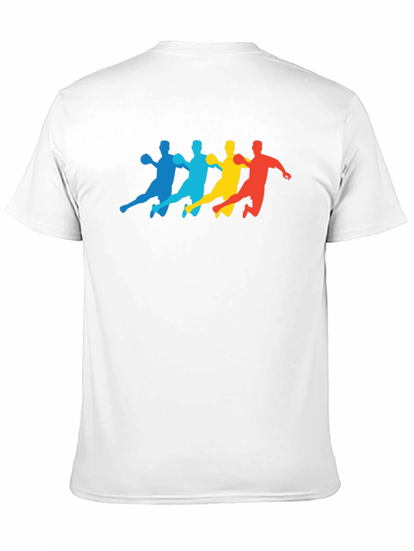 Black Handball Player Silhouette Graphic Tee - Black view 11