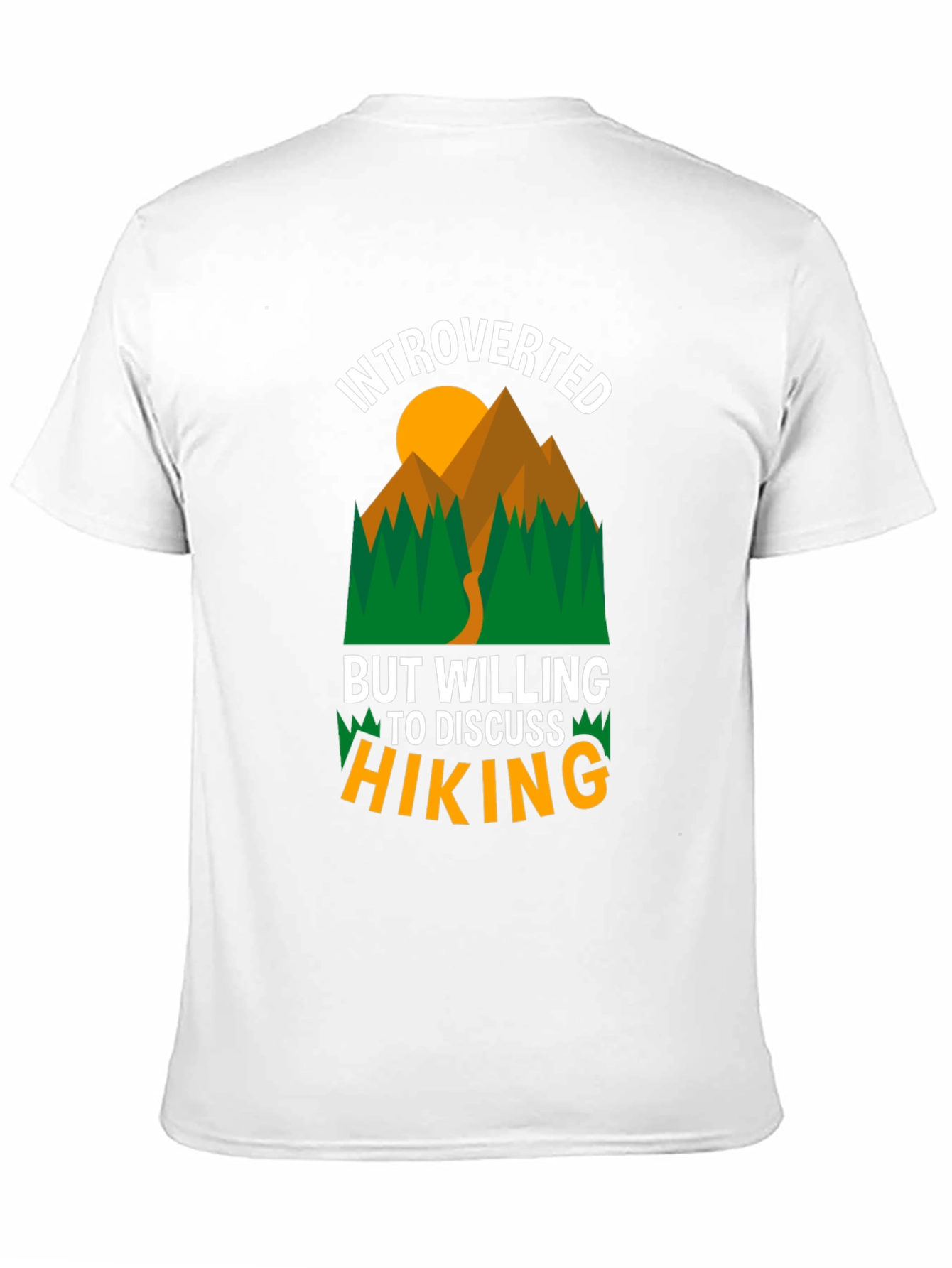 Black Introverted Hiking Graphic T-Shirt view 11