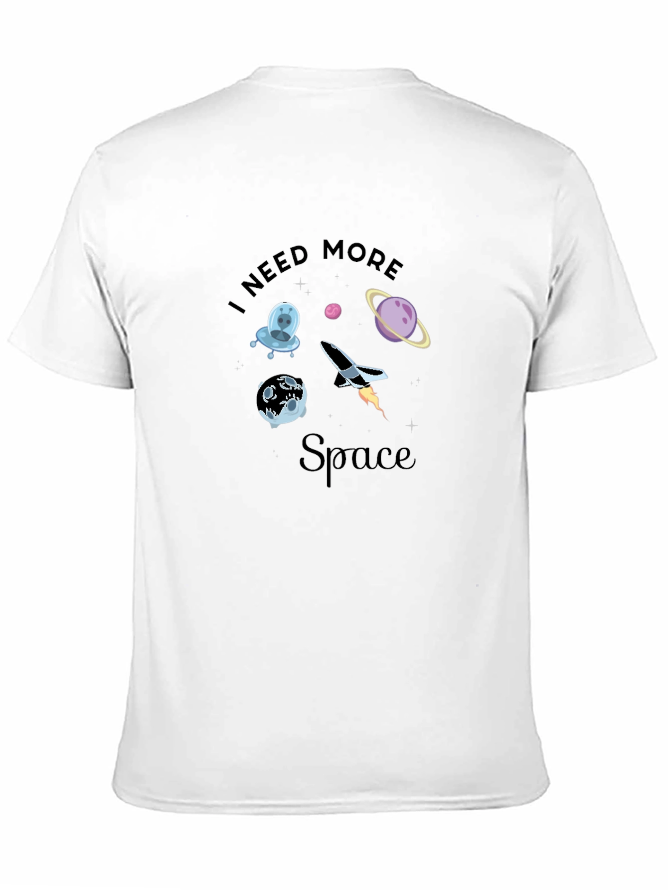 Black I Need More Space Graphic T-Shirt view 11