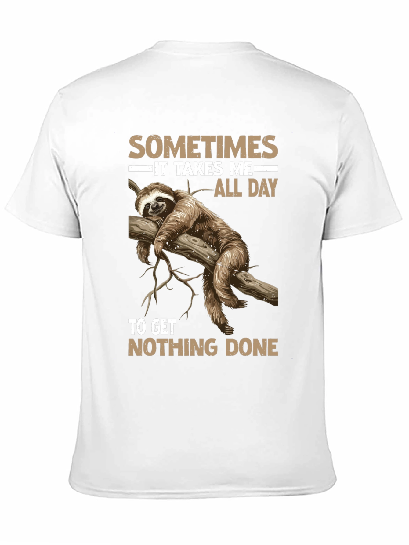 Black Sloth Graphic T-Shirt - Sometimes It Takes Me All Day view 11