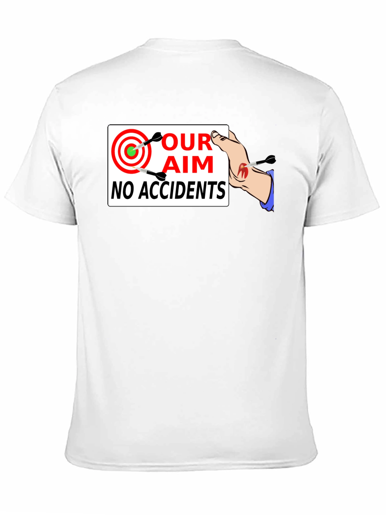 Black Our Aim, No Accidents T-Shirt - Safety First! view 11